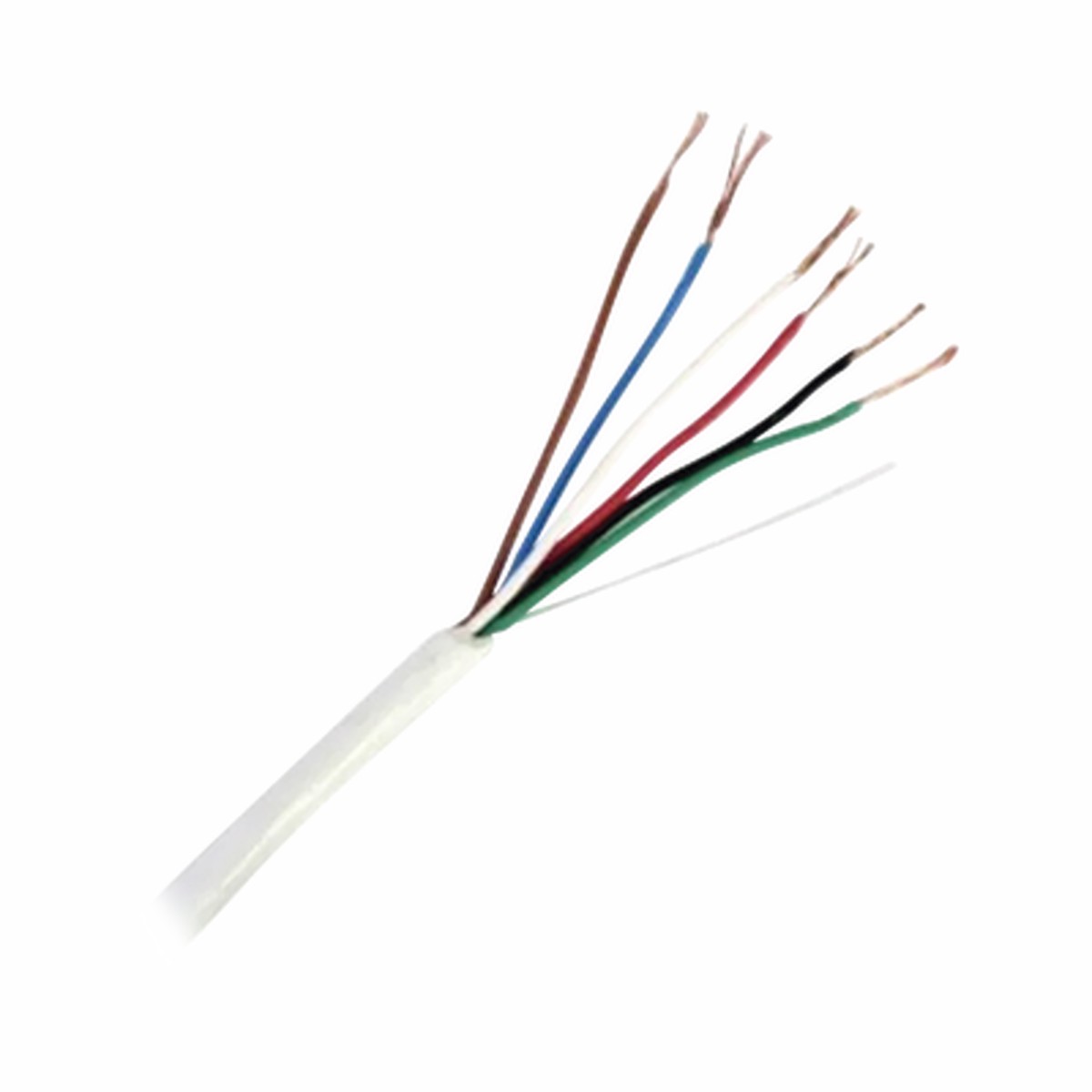 Bobina de Cable de 152 Metros (500 Pies) de 6 x 20 AWG / Blindado / Color Blanco / Aplicaciones en Control de Acceso, Audio e Instrumentacin
