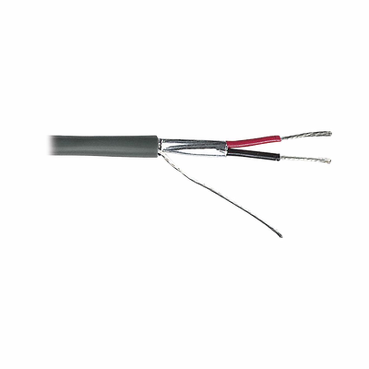Cable 2 x 18 AWG / Blindado / 305 Metros (1000 Pies) / Riser / UL / Color Gris / Hecho en Mxico
