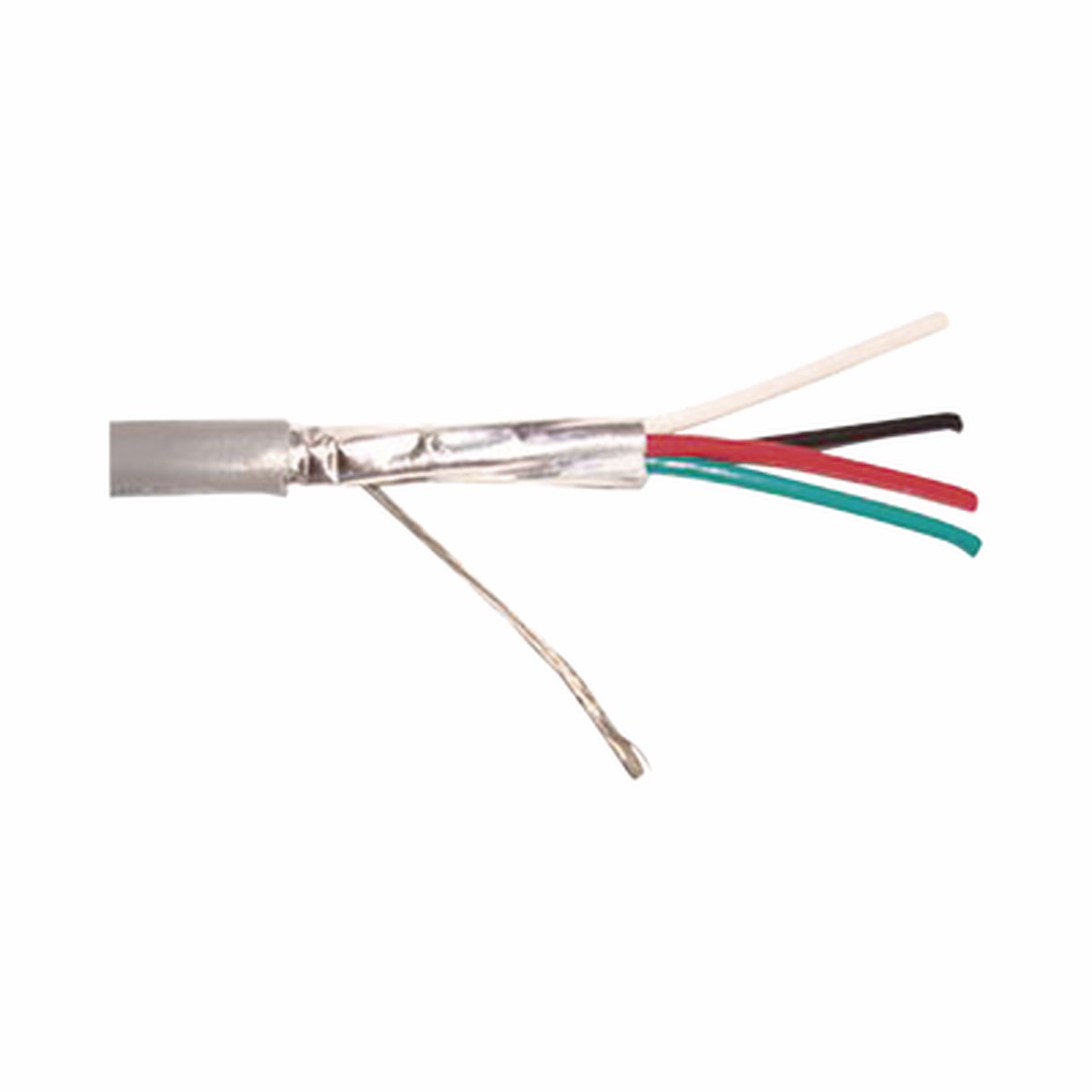 Cable 4 x 18 AWG / Blindado / 305 Metros (1000 Pies) / Riser / UL / Color Gris / Hecho en Mxico