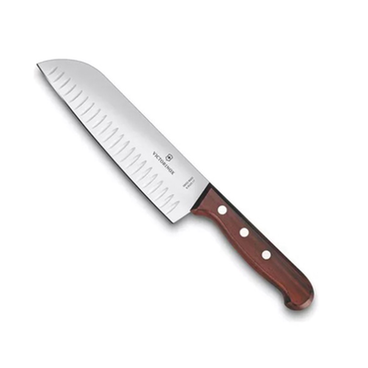 Cuchillo Santoku Wood de 17 cm, Filo con Alvolos Estilo Japons.