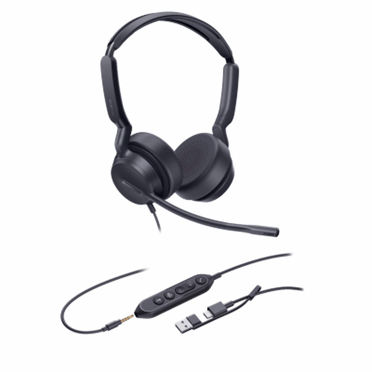 Diadema Almbrica UH42 SE Dual de Yealink Certificada para Microsoft Teams con USB-C/A