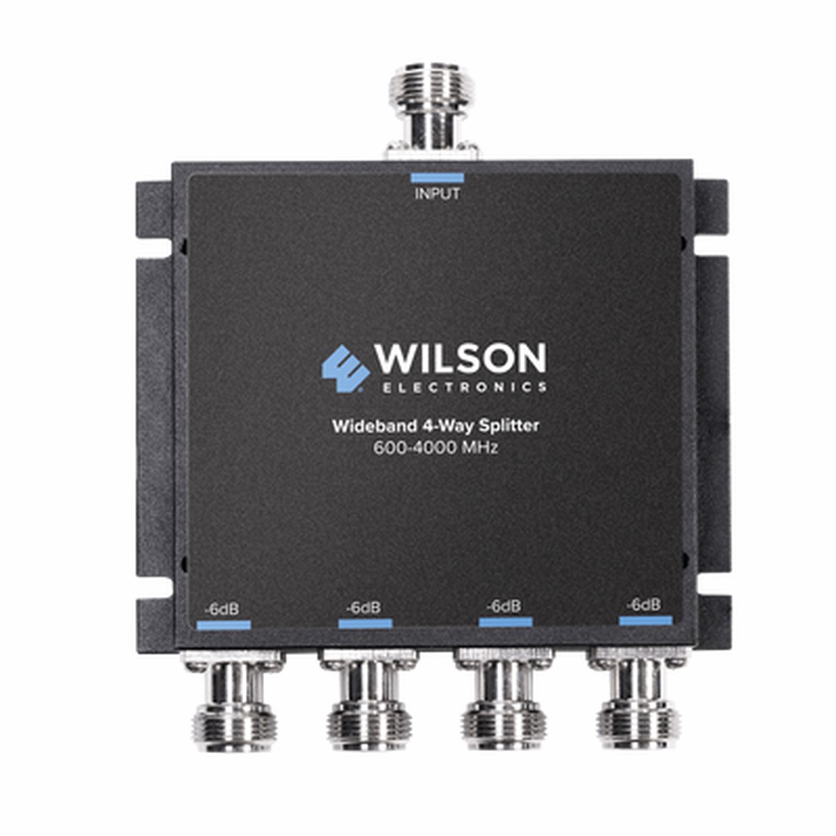 Divisor de potencia de 4 salidas, 50 Ohm, 600-4000MHz con conectores N-Hembra.