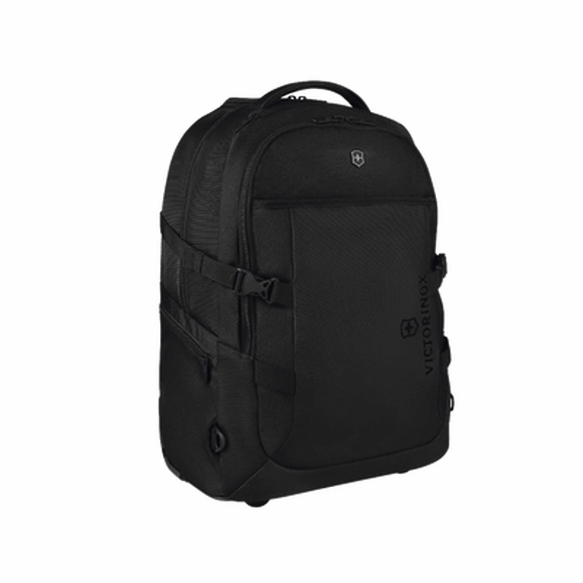 Mochila VX Sport EVO con Ruedas, Mango Telescpico y Correas al Hombro. Fabricada en Polister Negro repelente al Agua. Backpack on Wheels.