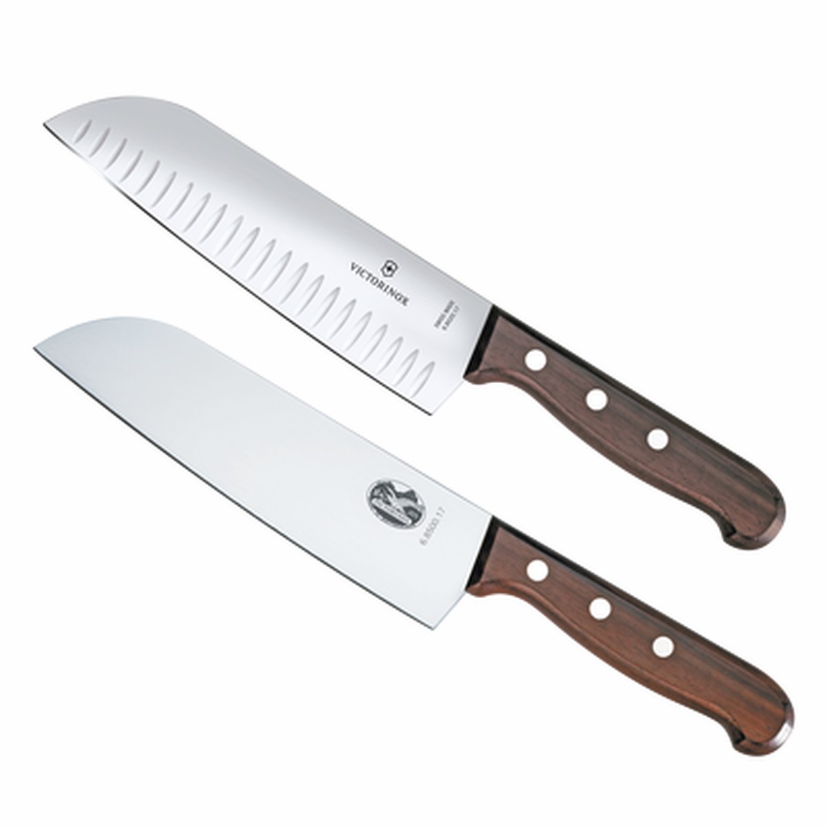 Set de 2 Cuchillos Santoku Wood de Mango de Madera Palissandro Victorinox. La combinacin Ideal para La Cocina.