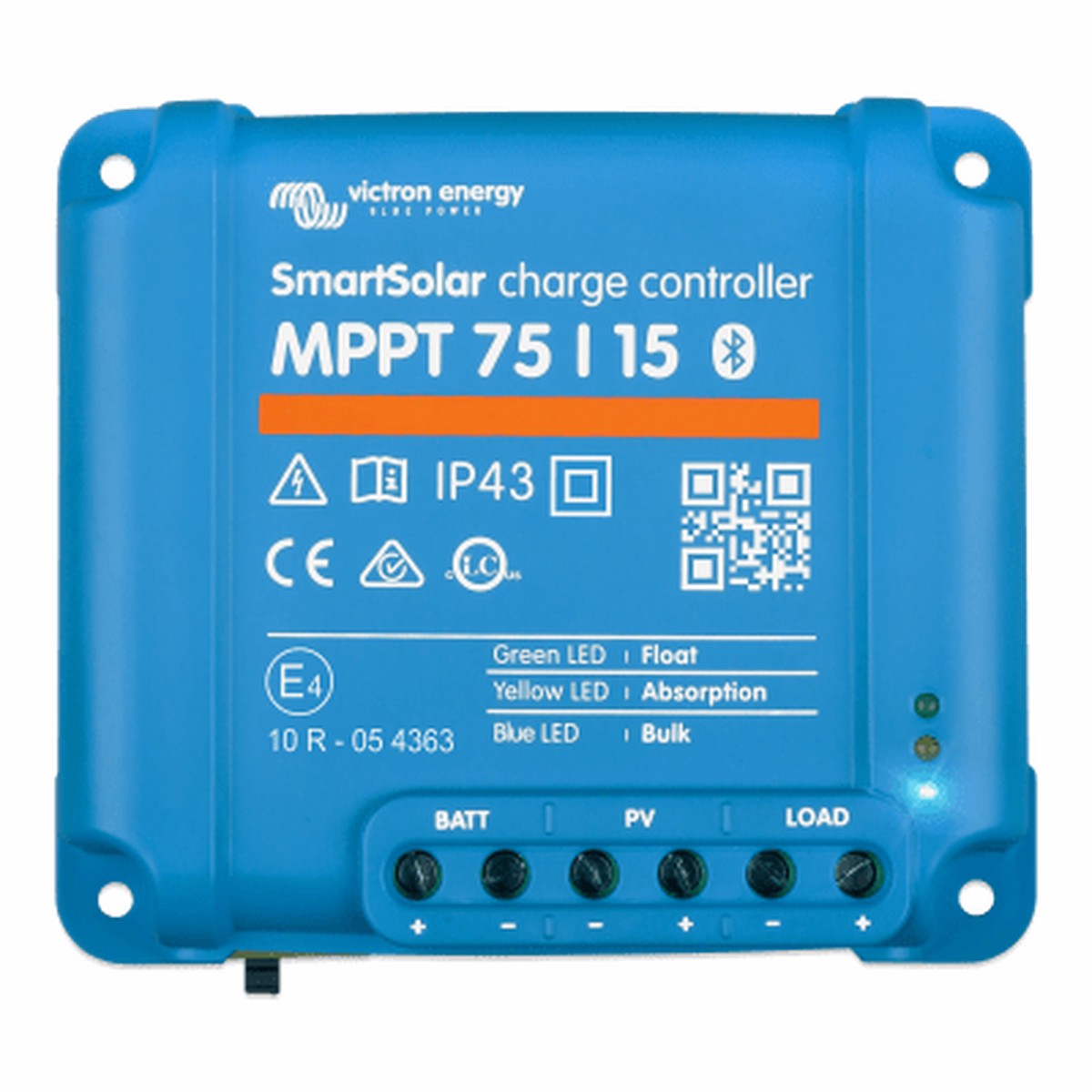 SmartSolar MPPT 75/15 / Controlador de Carga Solar MPPT 15A / 12/24 Vcc en bateras / IP43