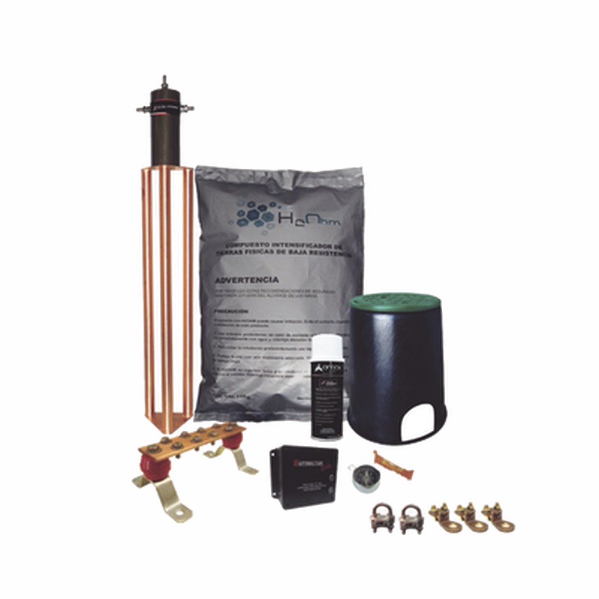 Kit de Tierra Fsica con Electrodo Magnetoactivo de 45 AMP Y Supresor de Picos SOHO