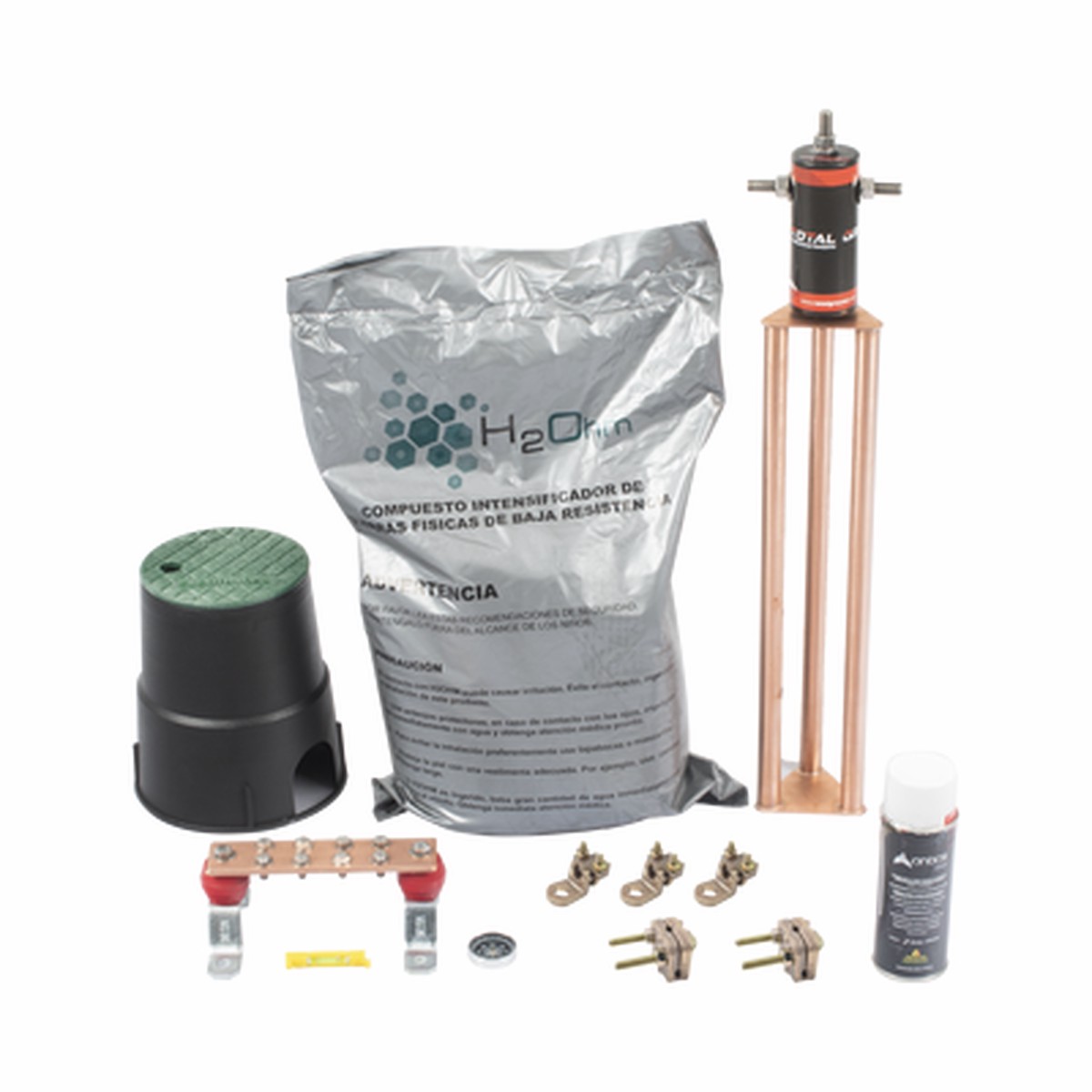 Kit de tierra fsica modelo TG45AB con Electrodo Magnetoactivo, capacidad: 45 AMP