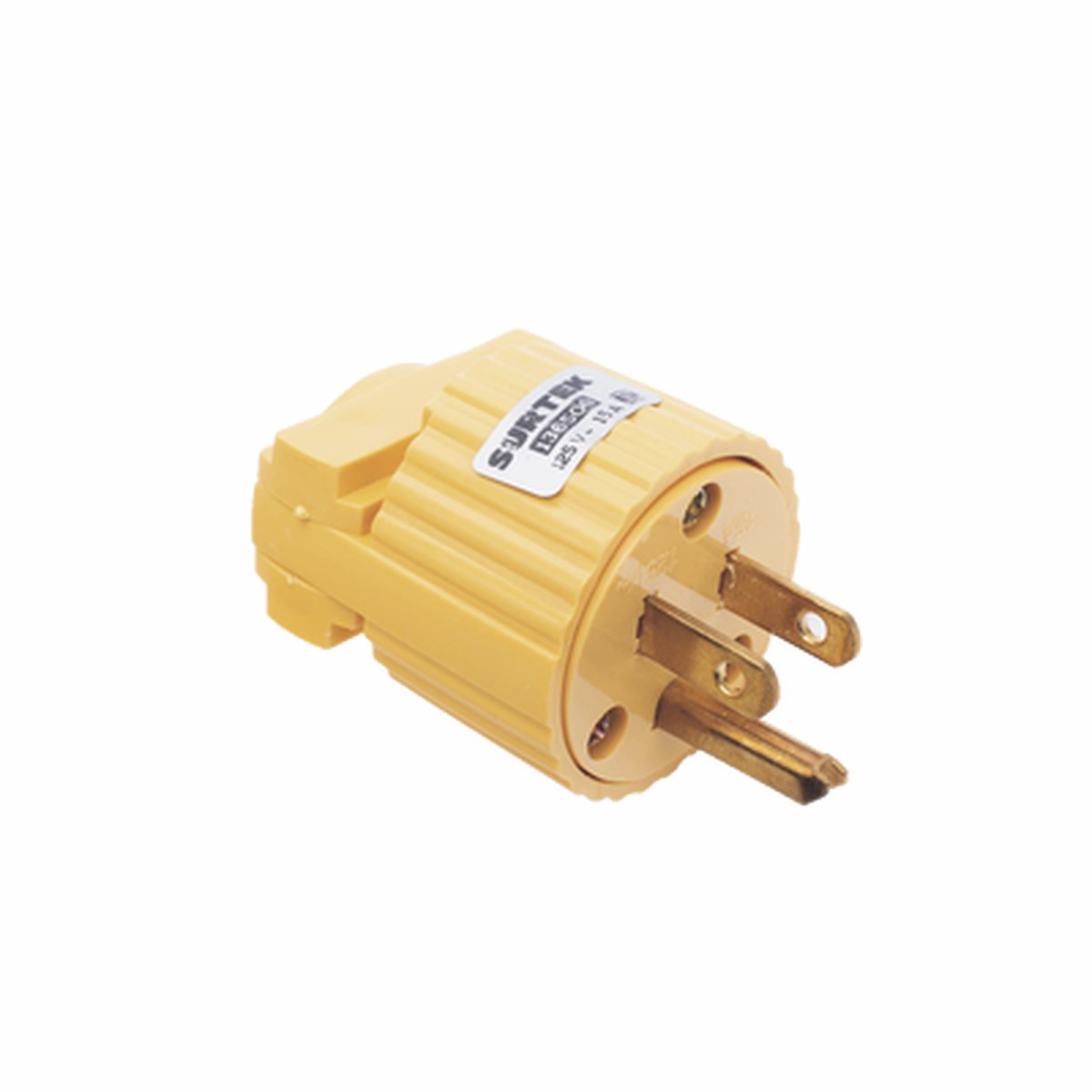 Clavija con Abrazadera Plstica Aterrizada / 127 V CA 15 A Max. / Fabricada en Plastico ABS.