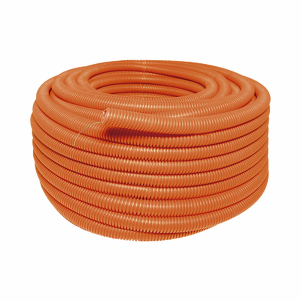 Manguera Poliducto Corrugado Flexible Naranja Reforzado de 1/2" x 100 m Para Instalaciones Elctricas /Polietileno Alta Densidad HDPE/ Sin gua /Resistente a Intemperie.