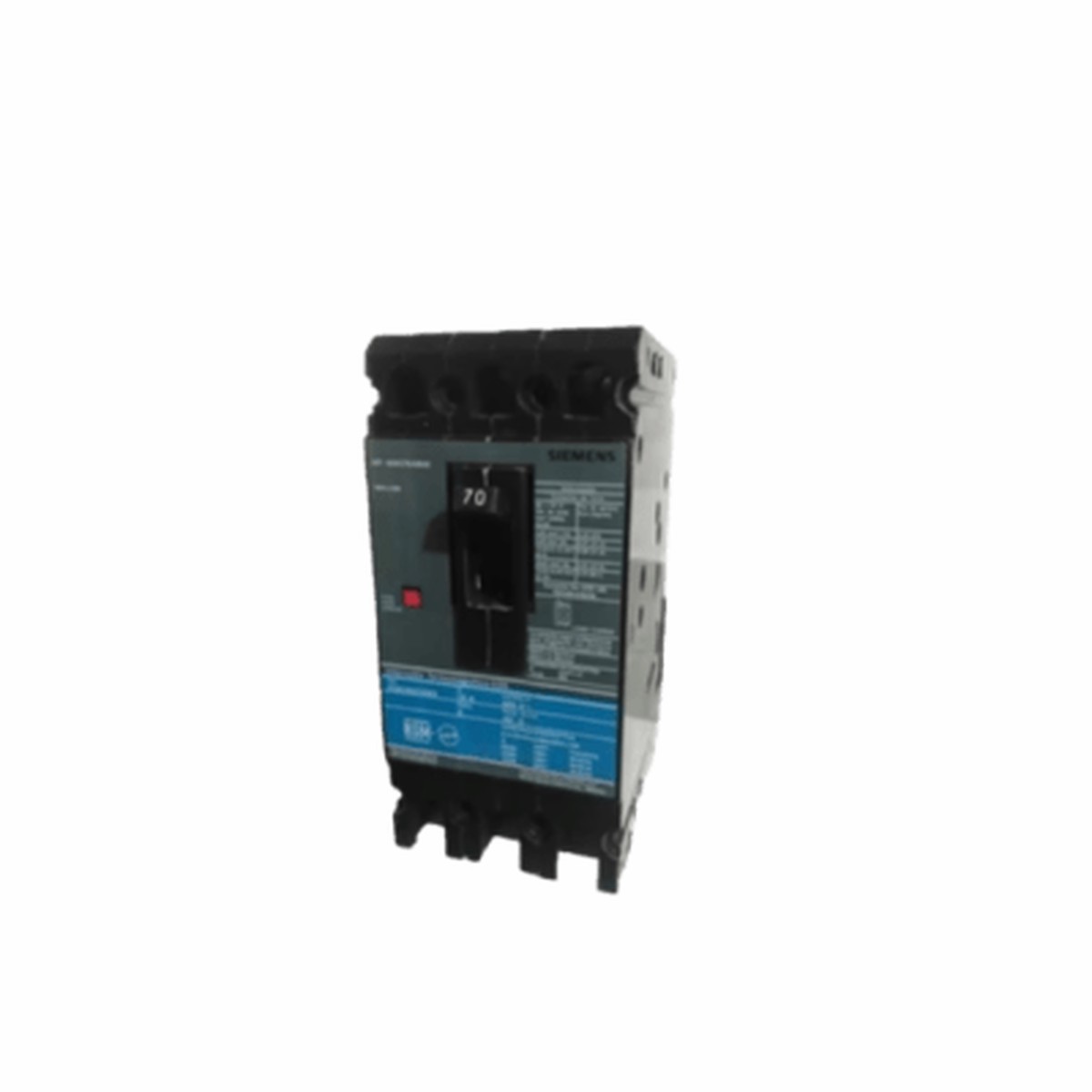 Interruptor Termomagntico ED6 600V 3X70A, Sin zapatas principales.