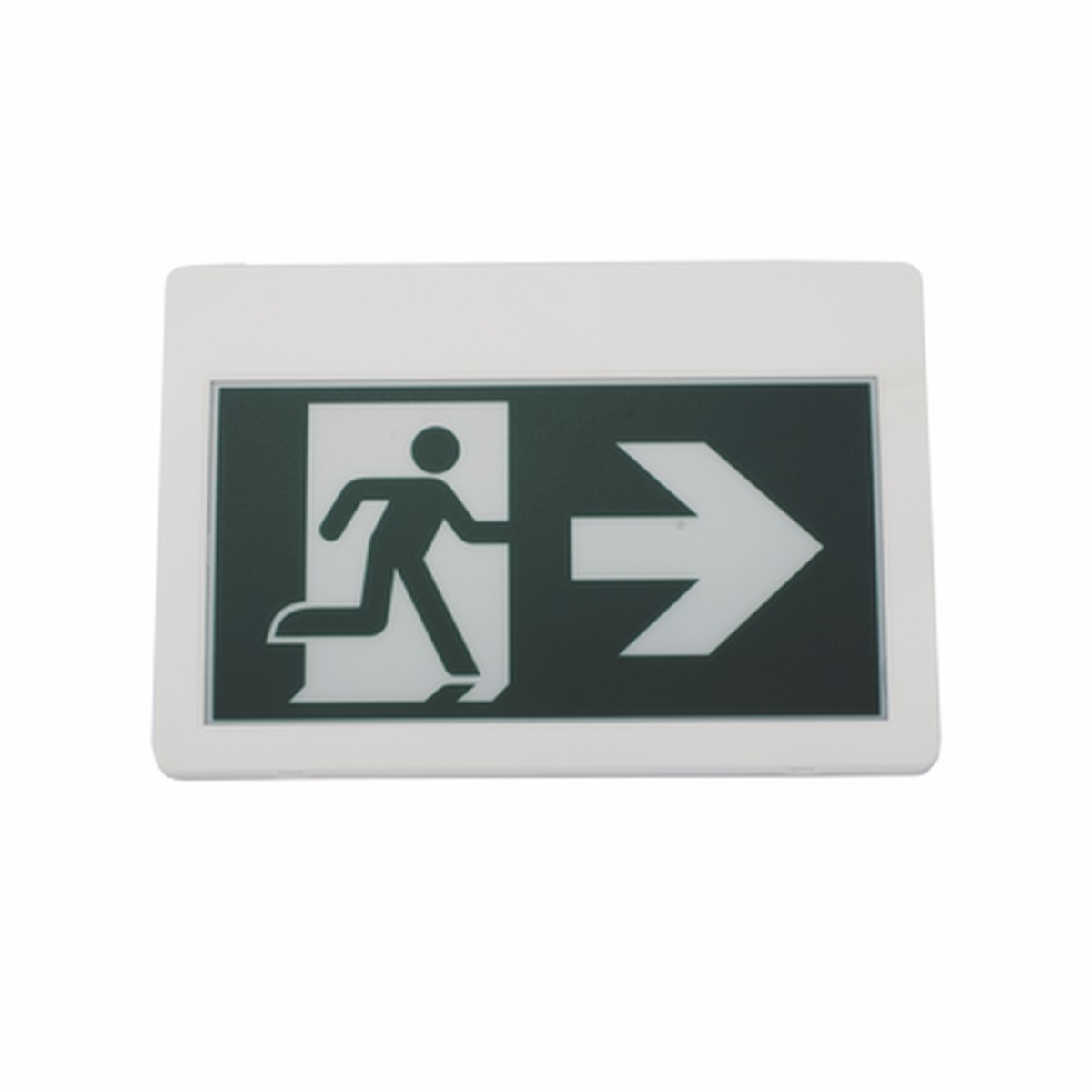 Letrero LED de Sealizacin de salida "Hombre Corriendo"/ Alto brillo / Uso en pared, lateral o techo / Batera de Respaldo Incluida con hasta 120 minutos de duracion