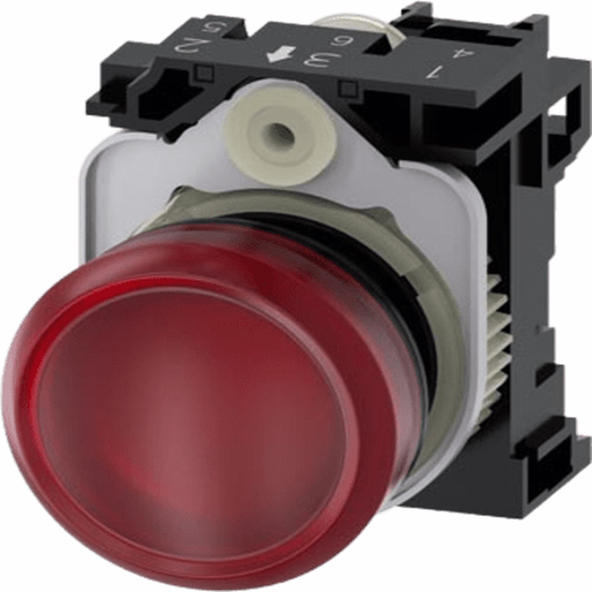Lmpara de sealizacin plstica con led color Roja, 24Vca-Vcd
