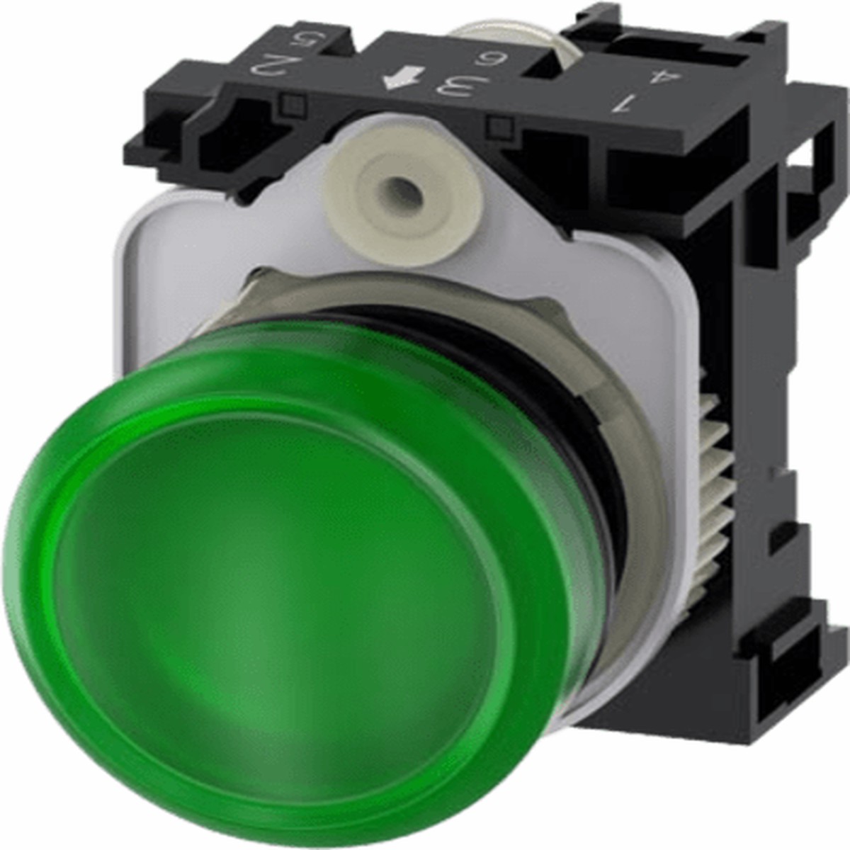 Lmpara de Sealizacin Plstica con LED Color Verde, 110VCA