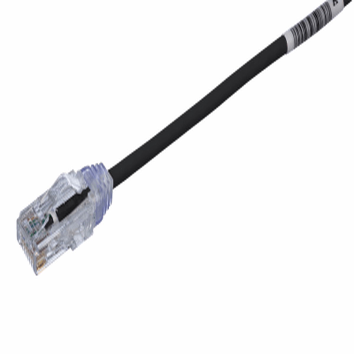 Cable de Parcheo TX6, UTP Cat6, Dimetro Reducido (28AWG), Color Negro, 16.76 Metros (55 Pies)