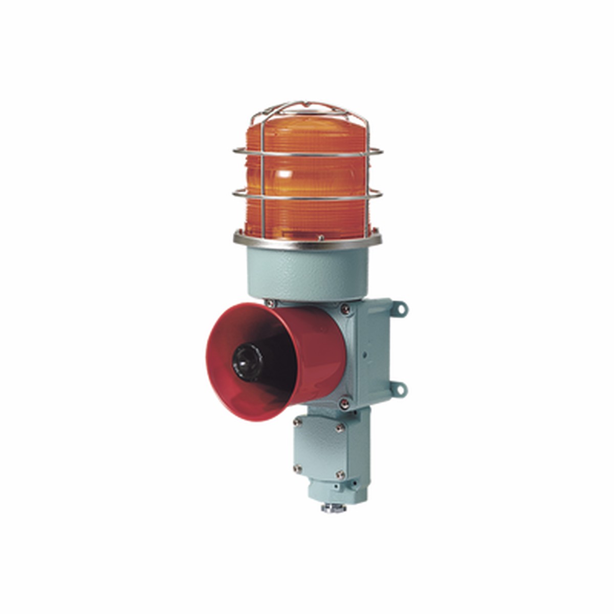 Combinacin de baliza LED color mbar con sirena electrnica para aplicaciones de la industria pesada mx.114 dB a 24 VCD