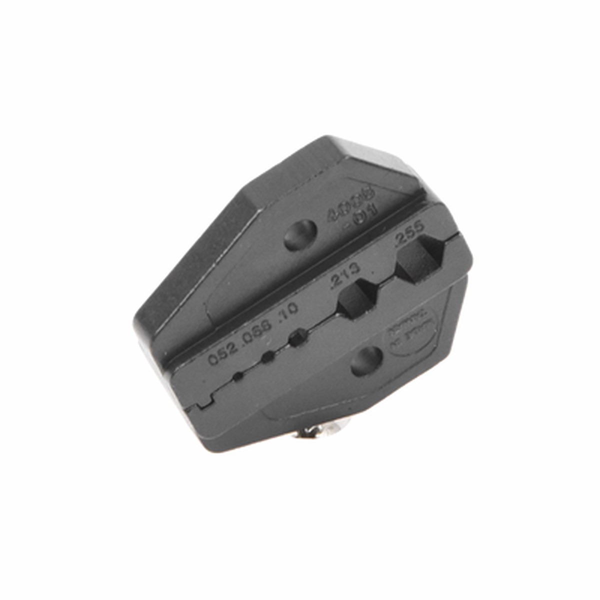 Mordaza para Plegar Conectores de Anillo en RG-58/U, RG-59/U, RG-142/U, RG-8/X en tamaos 0.052", 0.068", 0.100", 0.213" y 0.255".