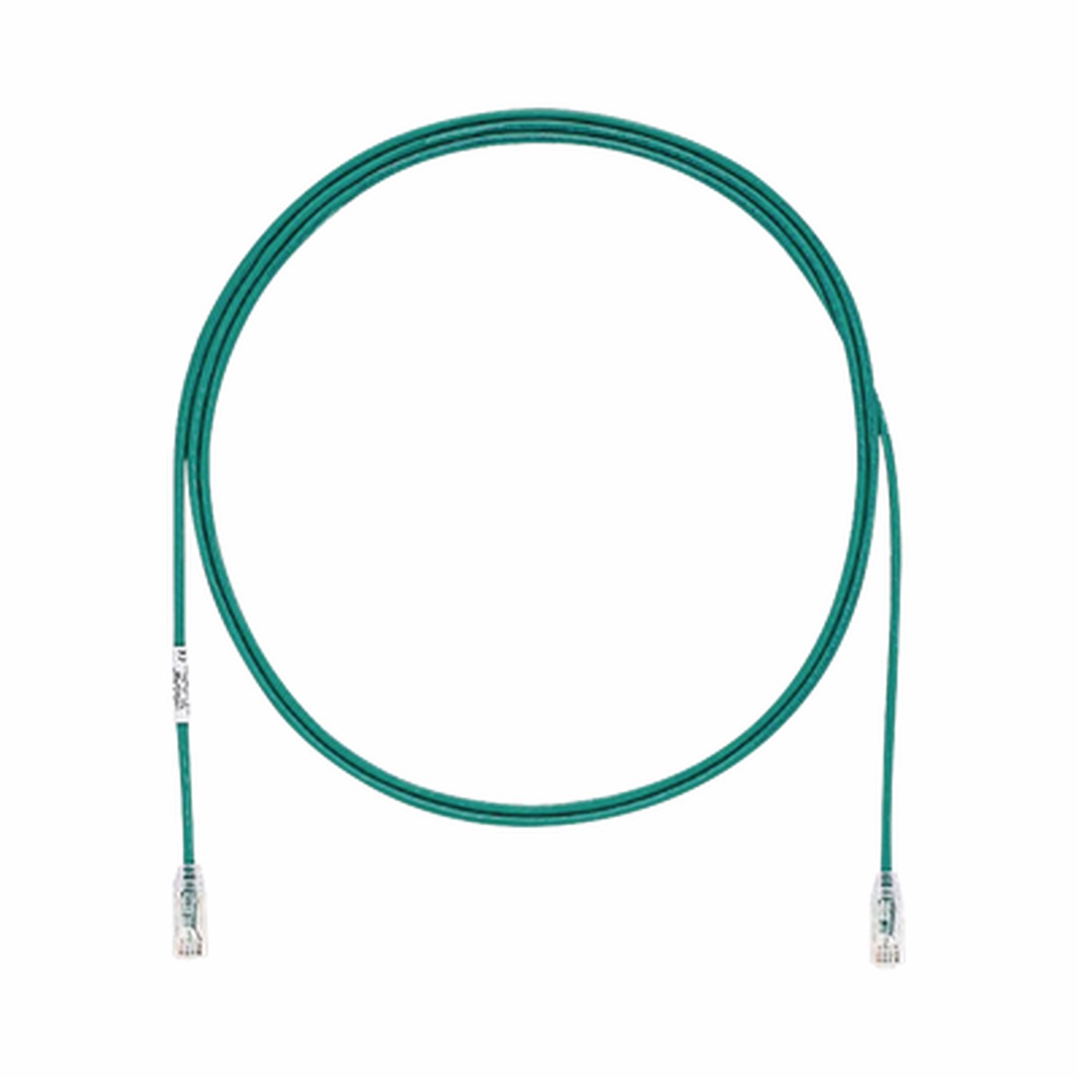 Cable de Parcheo TX6, UTP Cat6, Dimetro Reducido (28AWG), Color Verde, 2.13 Metros (7 Pies)