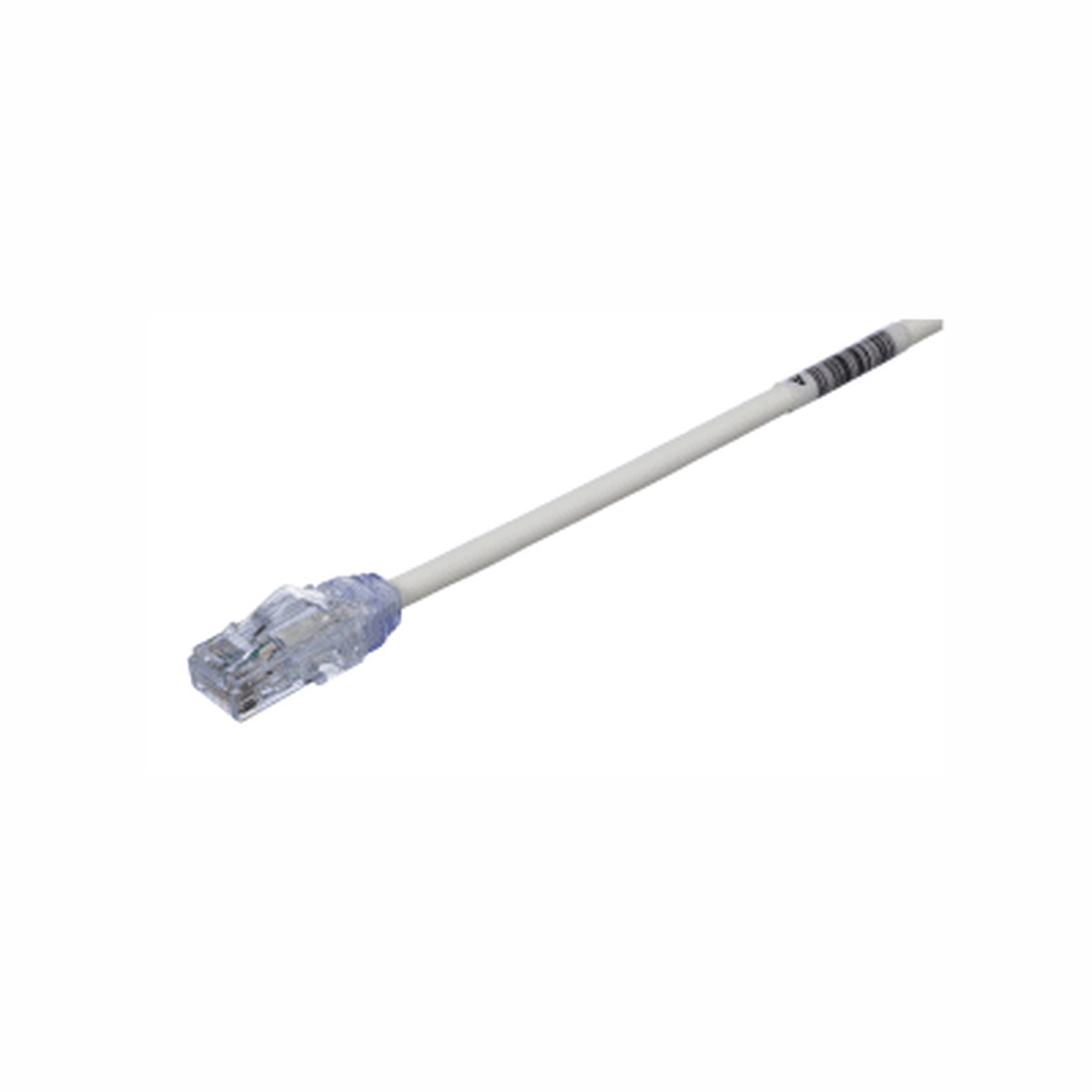 Cable de Parcheo UTP Cat6A, CM/LSZH, Dimetro Reducido (28AWG), Color Blanco, 0.5 Metros (1.64 Pies).