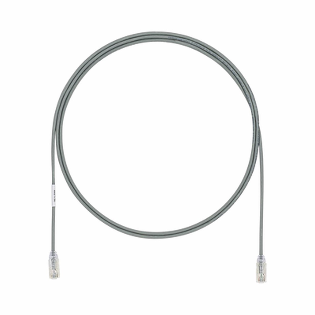 Cable de Parcheo UTP Cat6A, CM/LSZH, Dimetro Reducido (28AWG), Color Gris, 2.13 Metros (7 Pies)