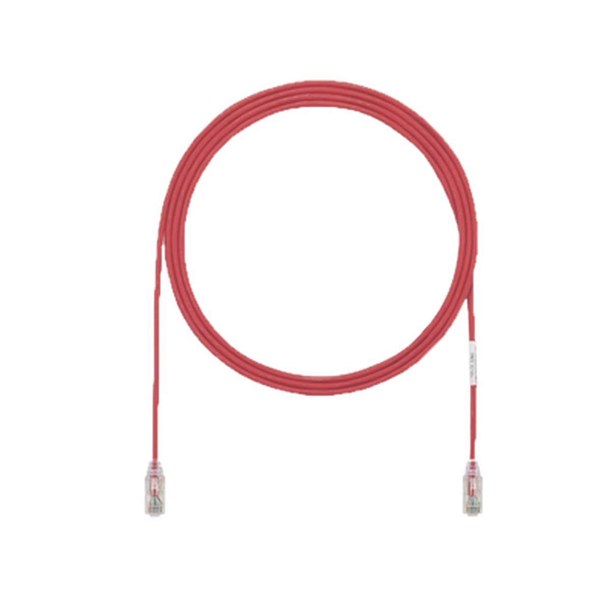 Cable de Parcheo UTP Cat6A, CM/LSZH, Dimetro Reducido (28AWG), Color Rojo, 15.24 Metros (50 Pies)