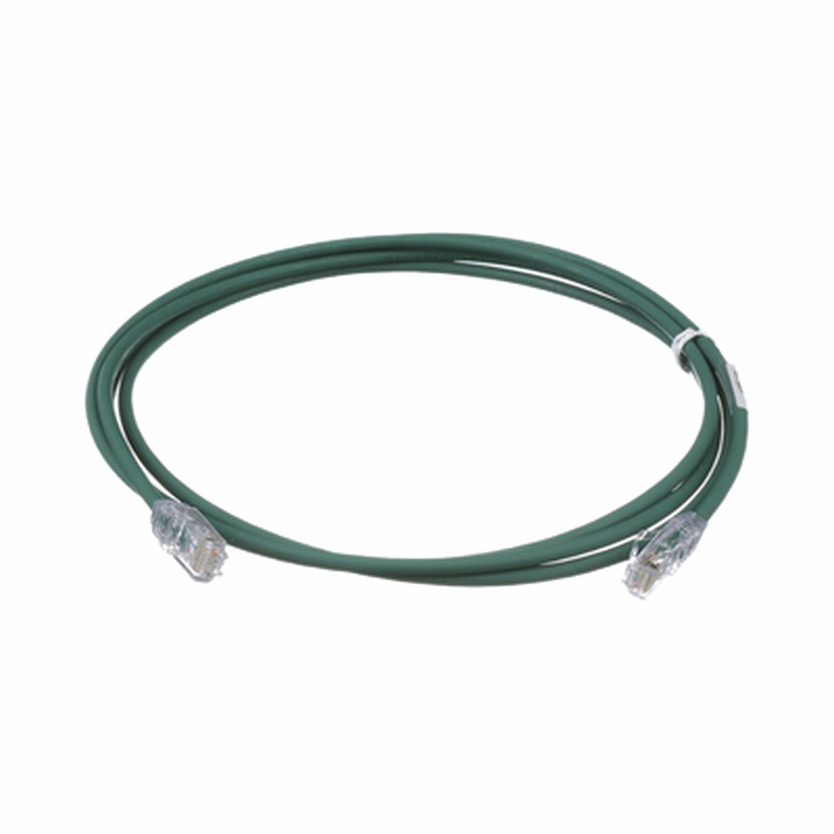 Cable de Parcheo UTP Cat6A, CM/LSZH, Dimetro Reducido (28AWG), Color Verde, 0.91 Metros (3 Pies)