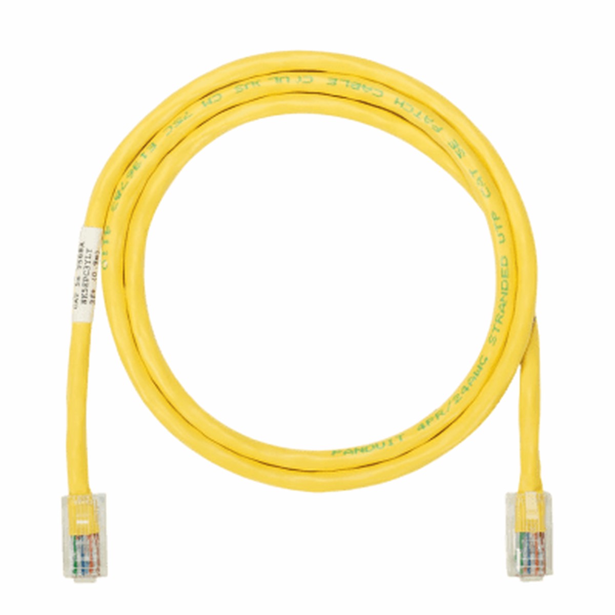 Cable de Parcheo UTP Categora 5e, con Plug Modular en Cada Extremo - 1.5 Metros (4.92 Pies) - Amarillo