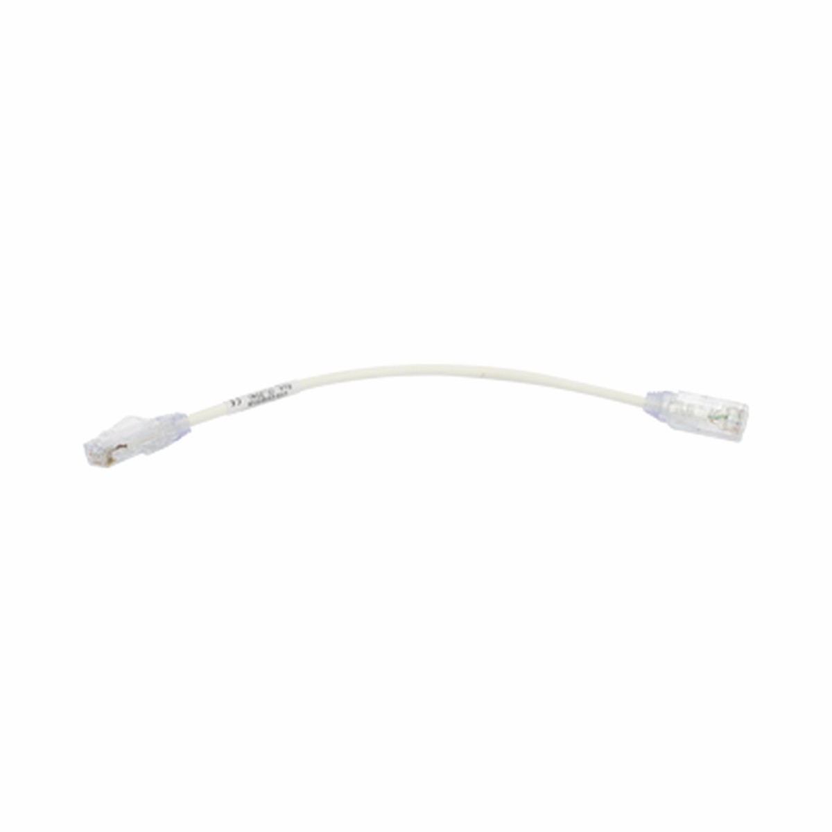 Cable de Parcheo TX6, UTP Cat6, Dimetro Reducido (28AWG), Color Blanco, 20.32 cm (8 Pulgadas)