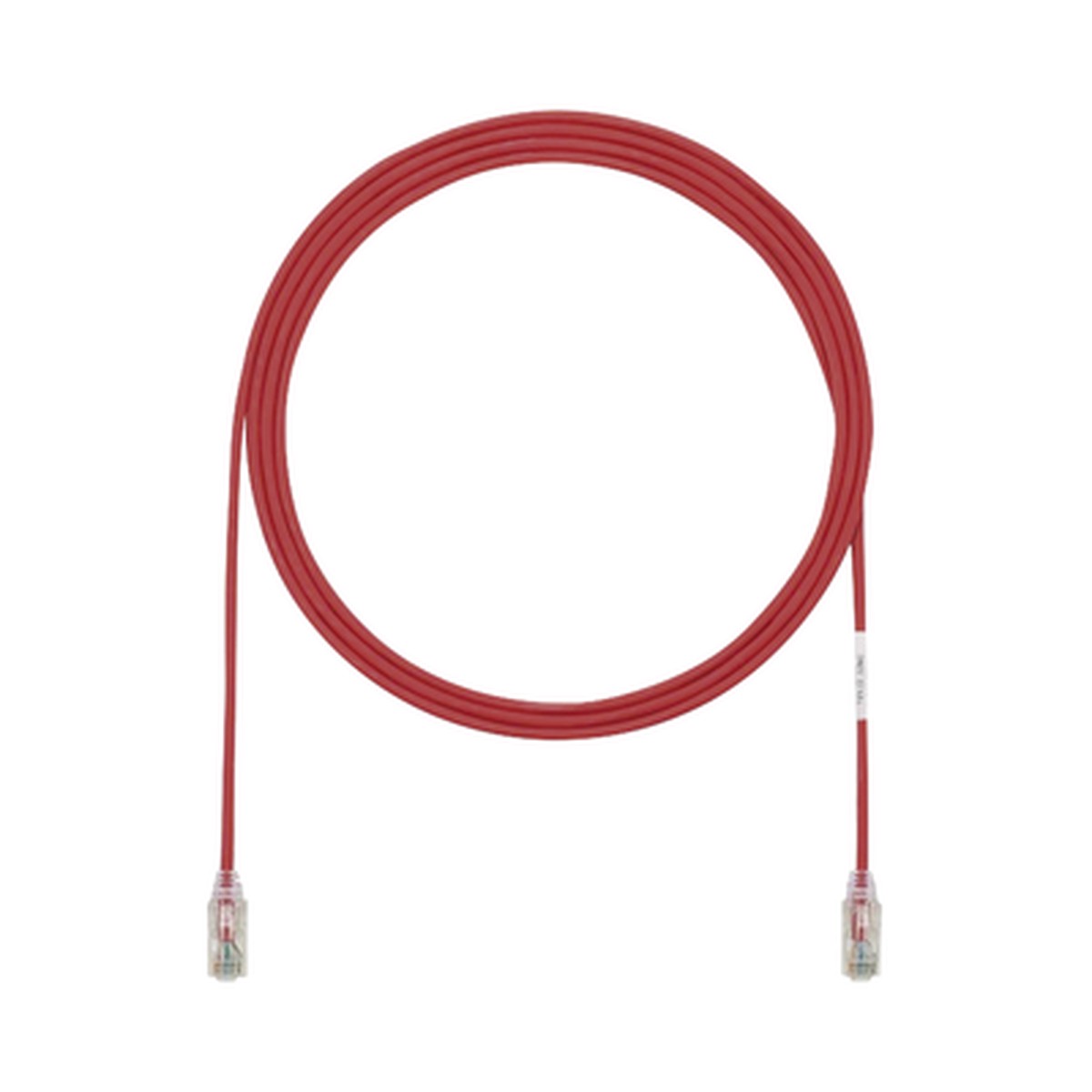 Cable de Parcheo TX6, UTP Cat6, Dimetro Reducido (28AWG), Color Rojo, 0.3 Metros (1 Pie)