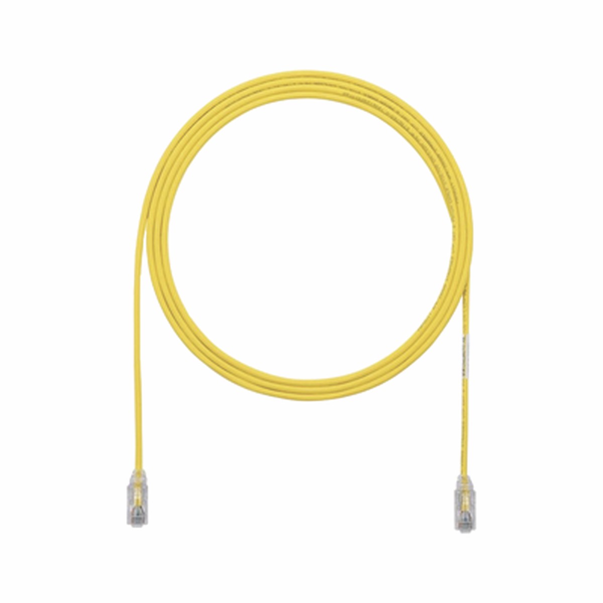 Cable de Parcheo UTP Cat6A, CM/LSZH, Dimetro Reducido (28AWG), Color Amarillo, 2.13 Metros (7 Pies)
