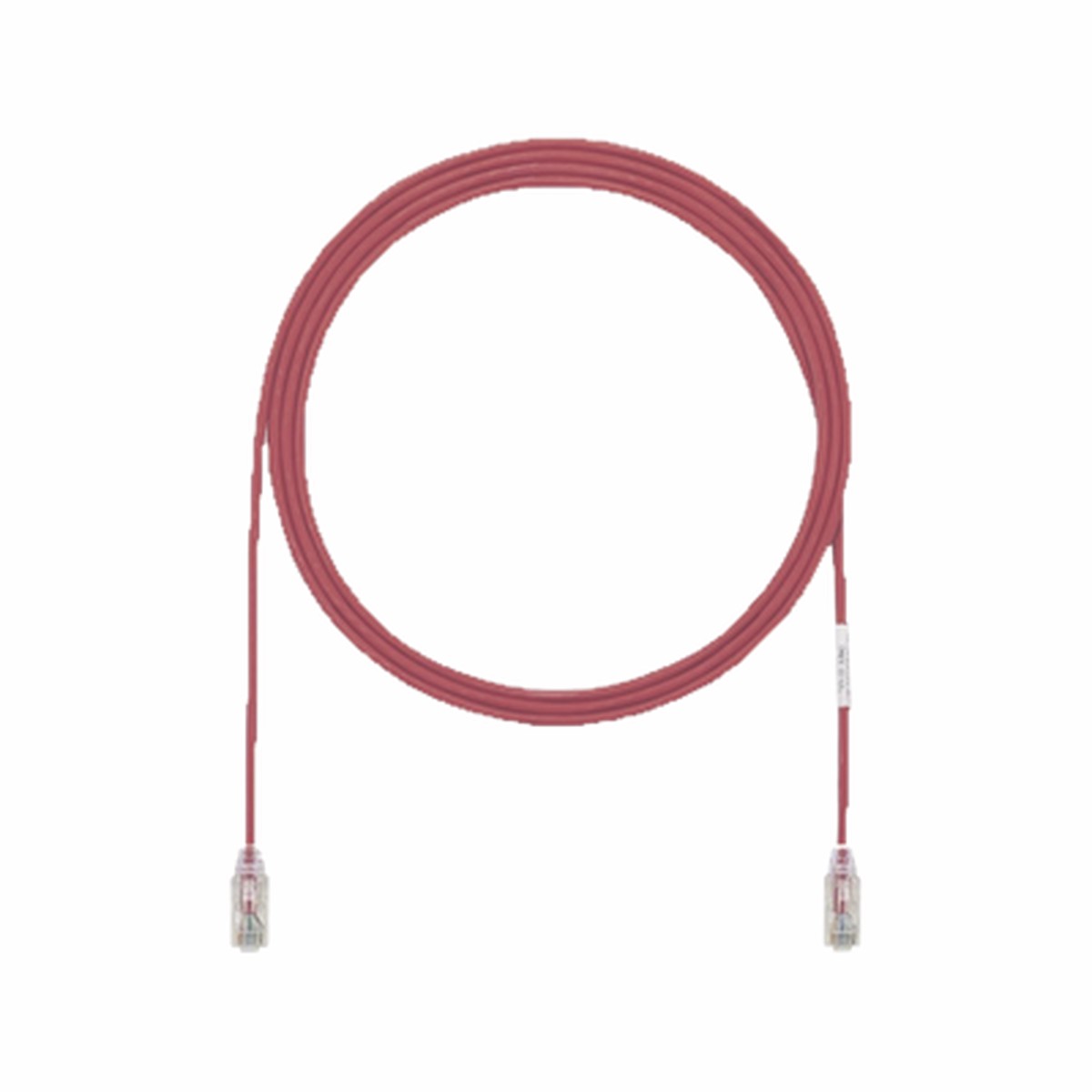 Cable de Parcheo UTP Cat6A, CM/LSZH, Dimetro Reducido (28AWG), Color Rojo, 0.91 Metros (3 Pies)