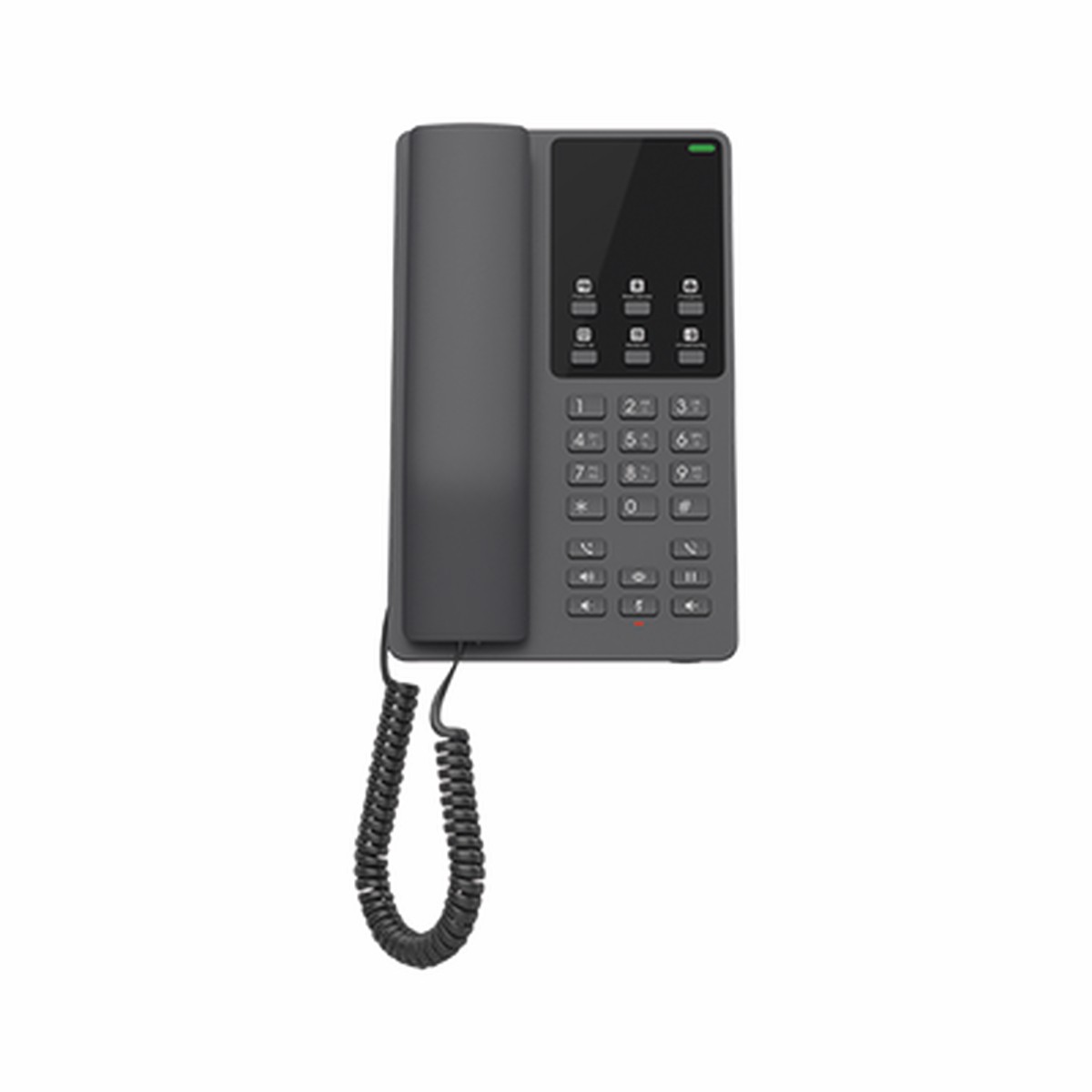 Telfono IP Hotelero Wi-Fi, 2 lneas SIP con 2 cuentas, codec Opus, IPV4/IPV6, color negro, con gestin en la nube GDMS