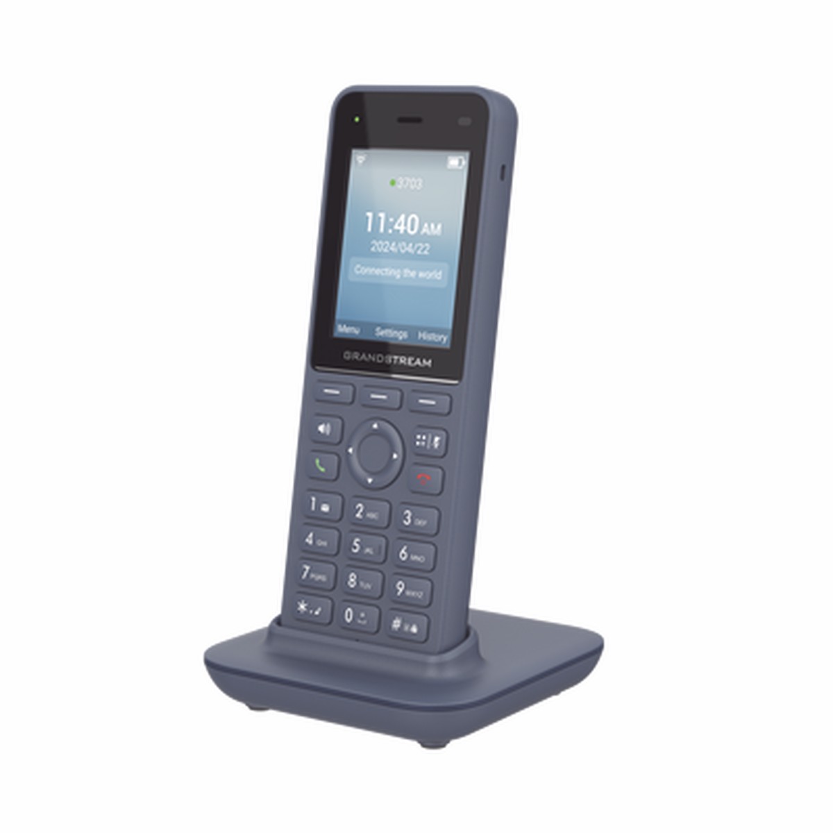 Telfono IP inalmbrico Wi-Fi, Porttil, 3 cuentas SIP, 3 lneas, Voz HD, Bluetooth integrado, Puerto USB tipo C