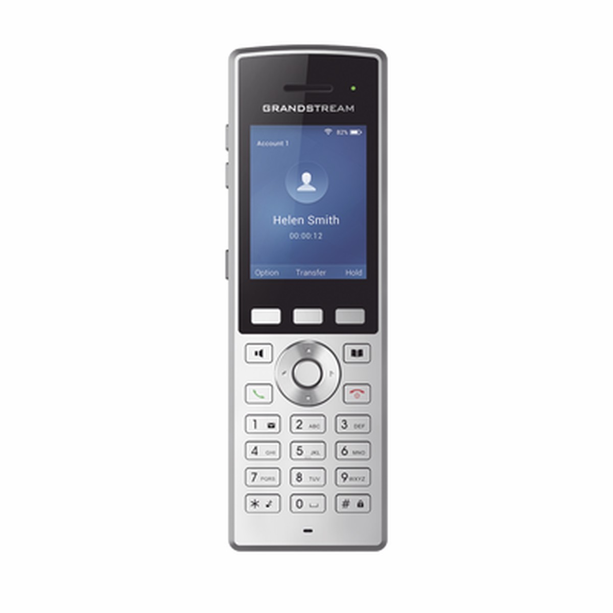 Telfono WiFi porttil empresarial con 2 lineas y cuentas SIP, Bluetooth y botn Push-to-talk