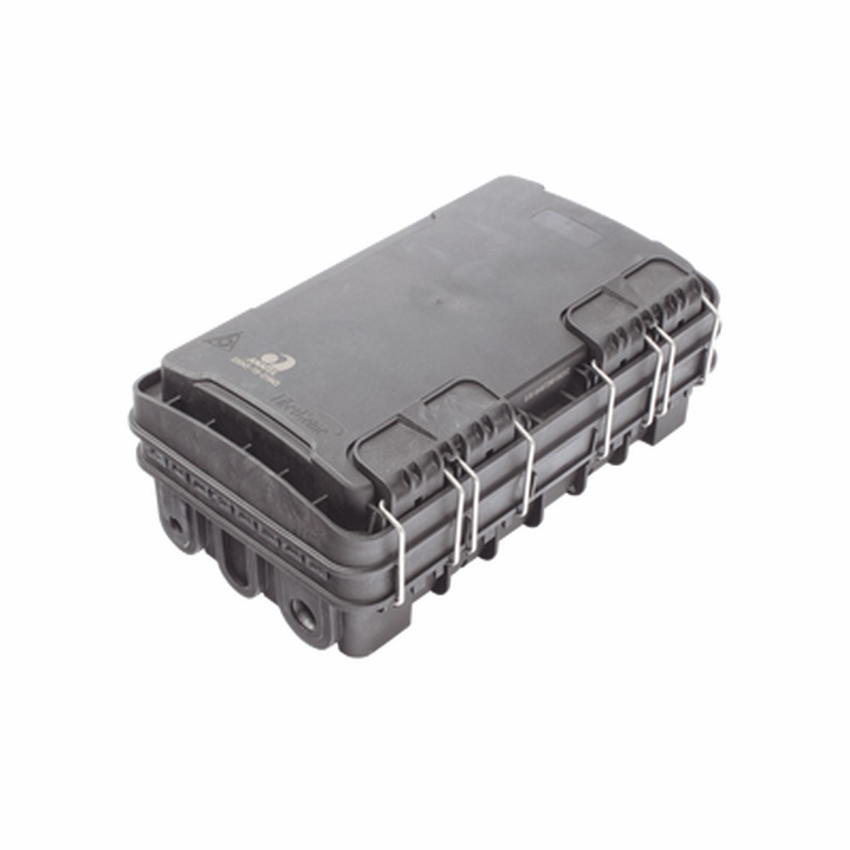 Caja de Distribucin de Fibra ptica para 24 Empalmes, con 8 acopladores SC/APC simplex, Exterior IP65, Color Negro