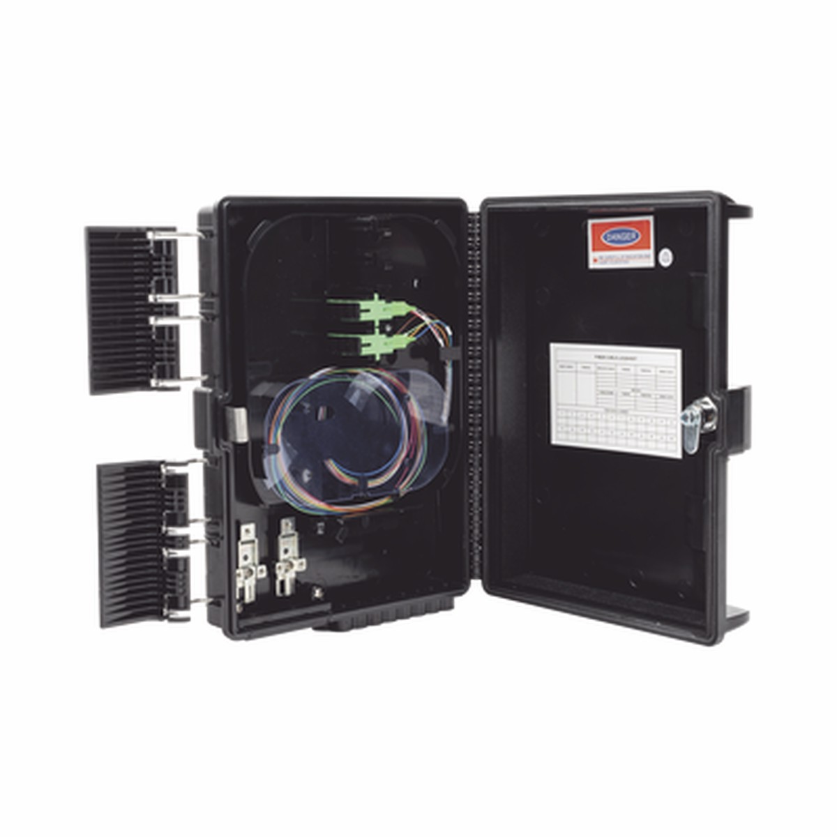 Cierre de Empalme para 24 fusiones de fibra ptica, Interior/Exterior, con 8 acopladores SC/APC y splitter 1x8 SC/APC Incluido, IP65