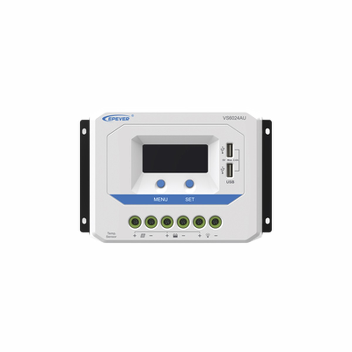 Controlador Solar PWM / 60A / 12/24V / Doble USB / Pantalla LCD / Tierra Positivo Comn