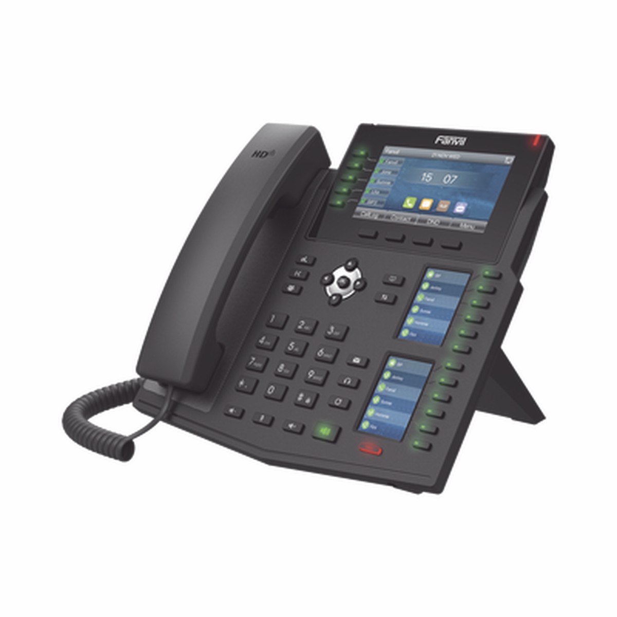 Telfono IP Empresarial con Estndares Europeos, 20 lineas SIP con pantalla LCD a color, 60 teclas DSS/BLF, puertos Gigabit, IPv6, Opus , PoE/DC