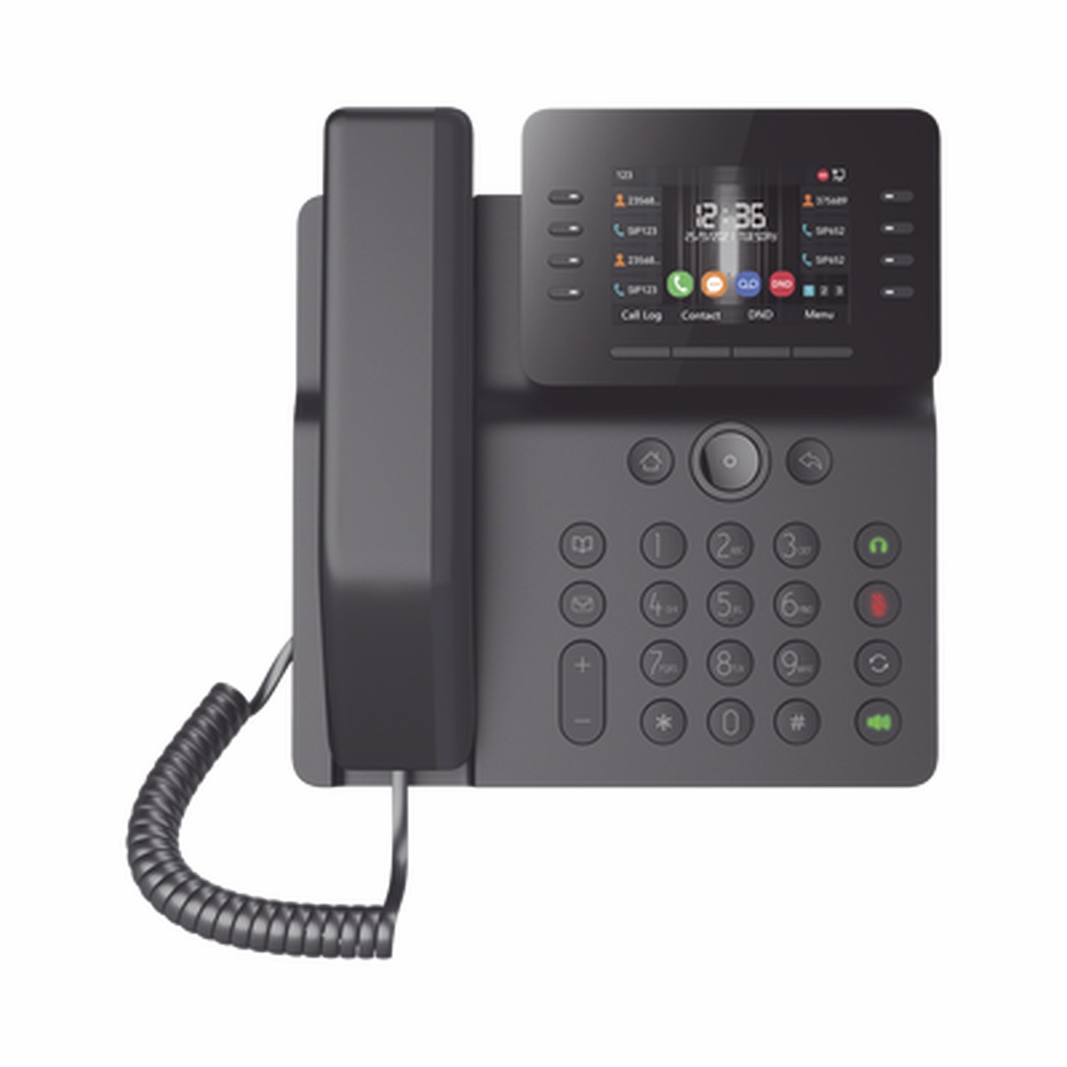 Telfono IP Empresarial Esencial WiFi / Bluetooth, 12 lneas SIP, pantalla a color 3.5", PoE, puertos Gigabit, conferencia local de 6 vas.