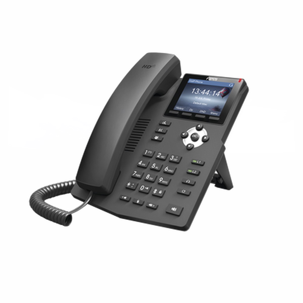 Telfono IP empresarial para 2 lineas SIP con pantalla LCD de 2.4 Pulgadas a color y conferencia de 3 vas