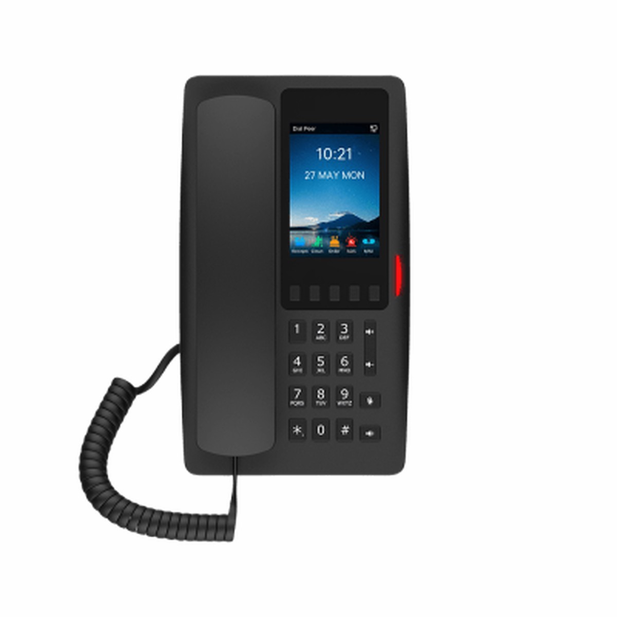 Telfono IP Hotelero Wi-Fi 6 / Pantalla IPS 3.5" 320x480 / 2 Lneas SIP / 5 Teclas Programables / Puerto USB-A / PoE 802.3af / Audio HD
