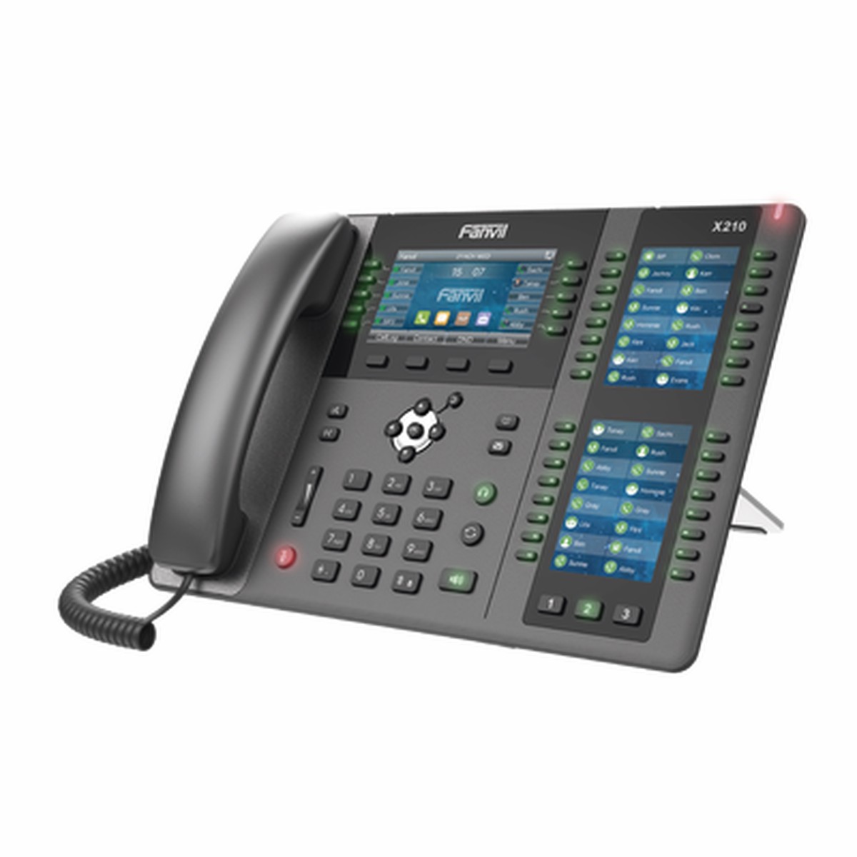 Telfono IP ideal para recepcin hasta 20 lneas SIP, PoE, 106 botones DSS, Bluetooth integrado para diademas, puertos Gigabit, soporta recepcin video