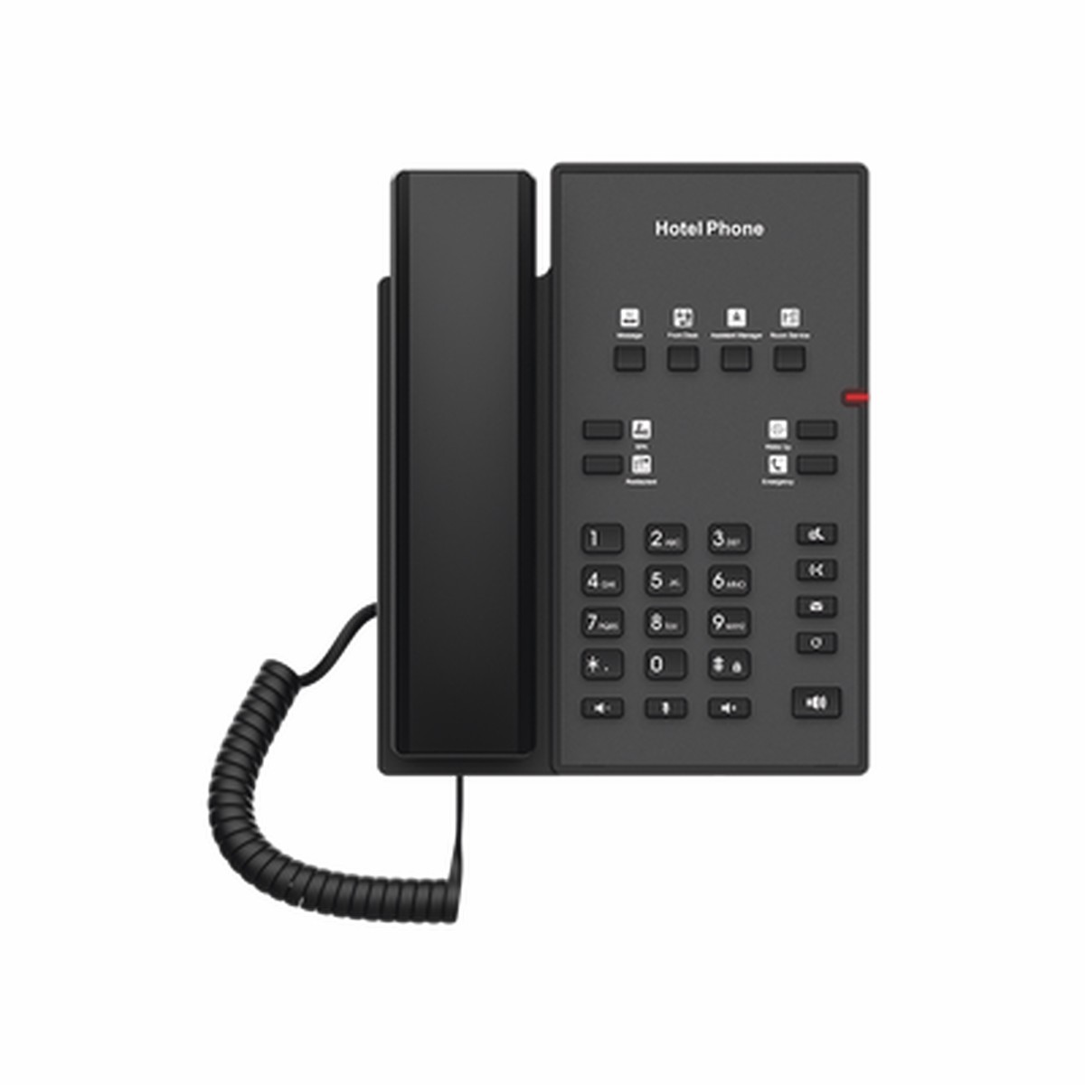 Telfono IP para Hotelera, Profesional con 8 Teclas Programables para Servicio Rpido, Plantilla Personalizable con PoE