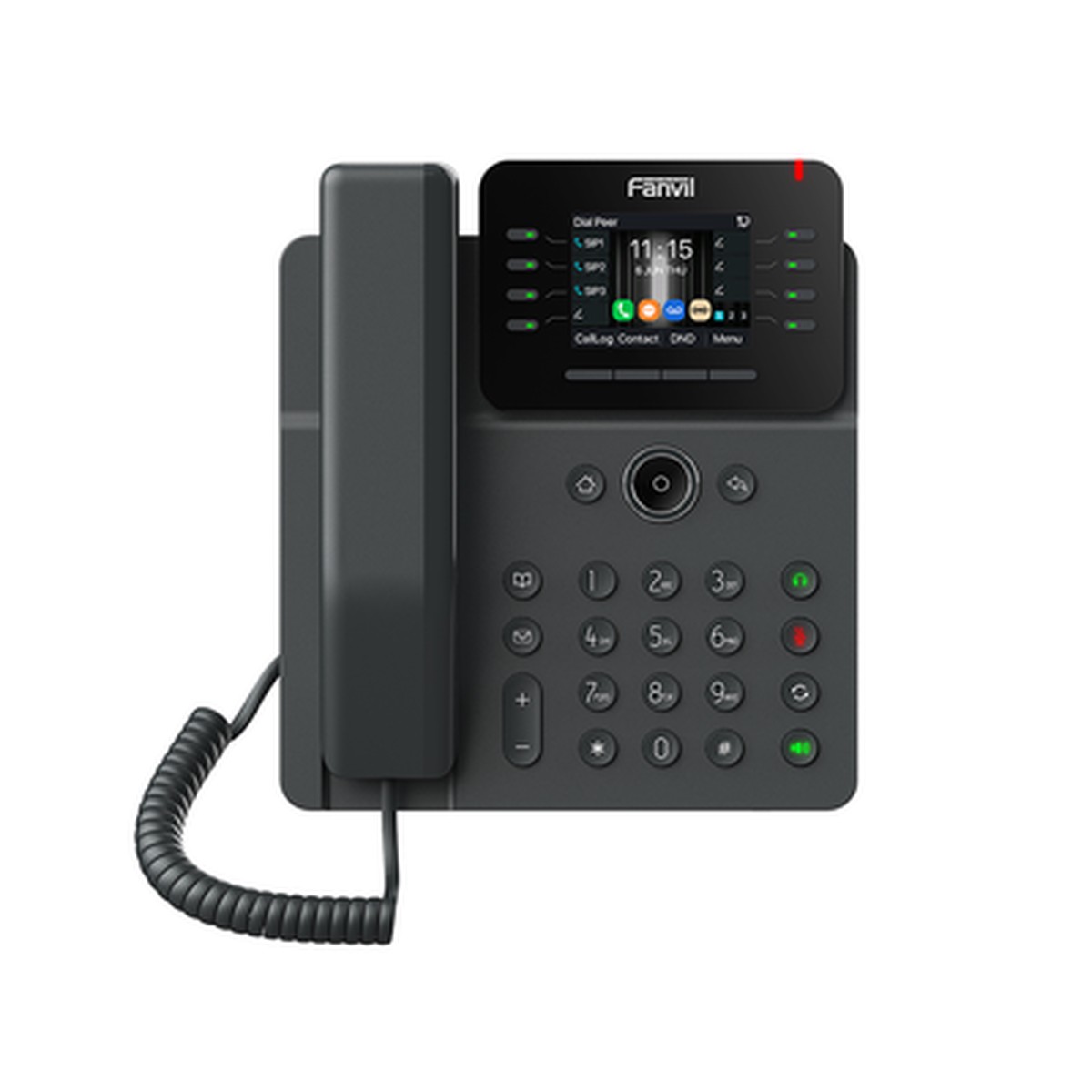 Telfono IP Wi-Fi Empresarial,Bluetooth, 12 lneas SIP, pantalla a color 2.8", PoE, puertos Gigabit, conferencia local de 6 vas.
