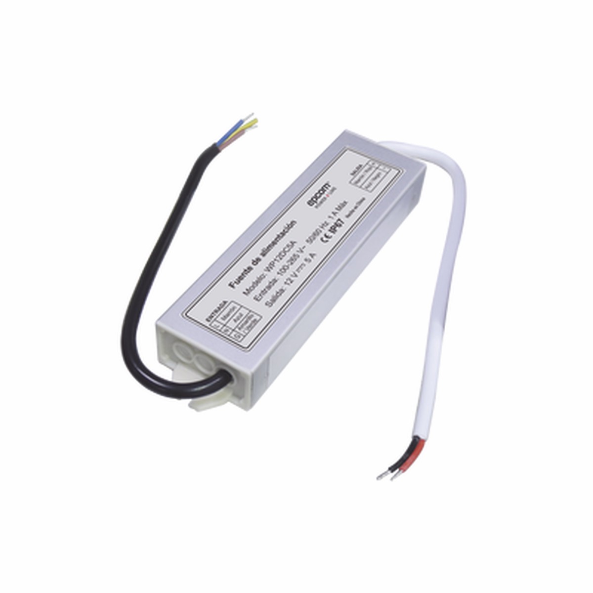 Fuente 12 V / 5 Amperes / Waterproof / Intemperie grado IP67