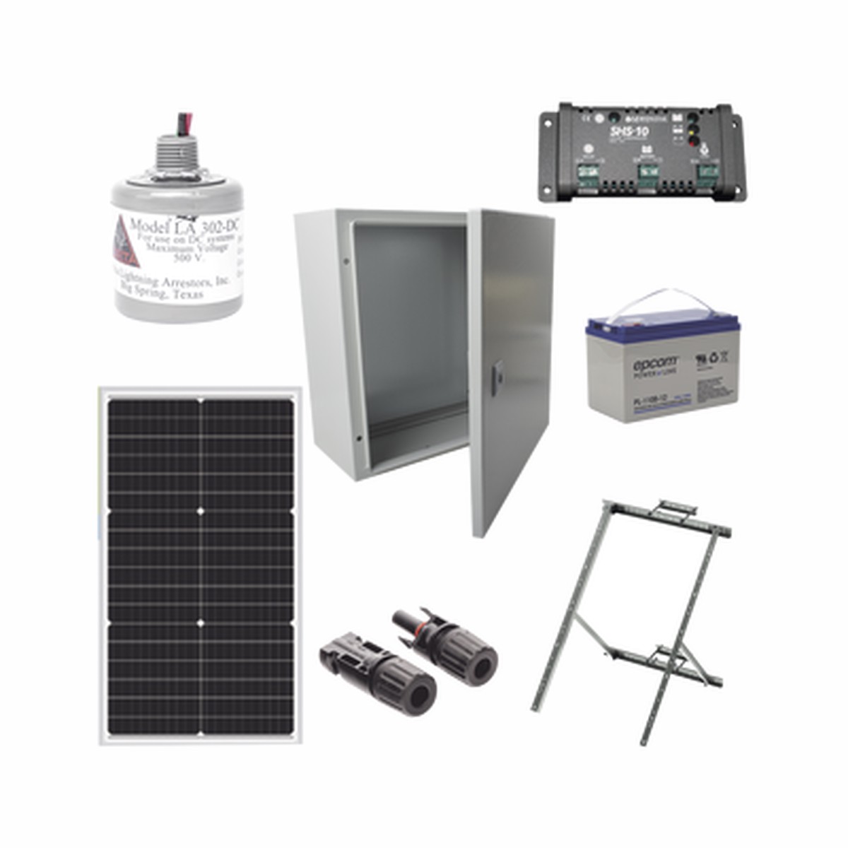 Kit Solar de 12 Vcc para Alimentar Energizador de Cerca Electrificada. Instalacin de Panel en Poste.