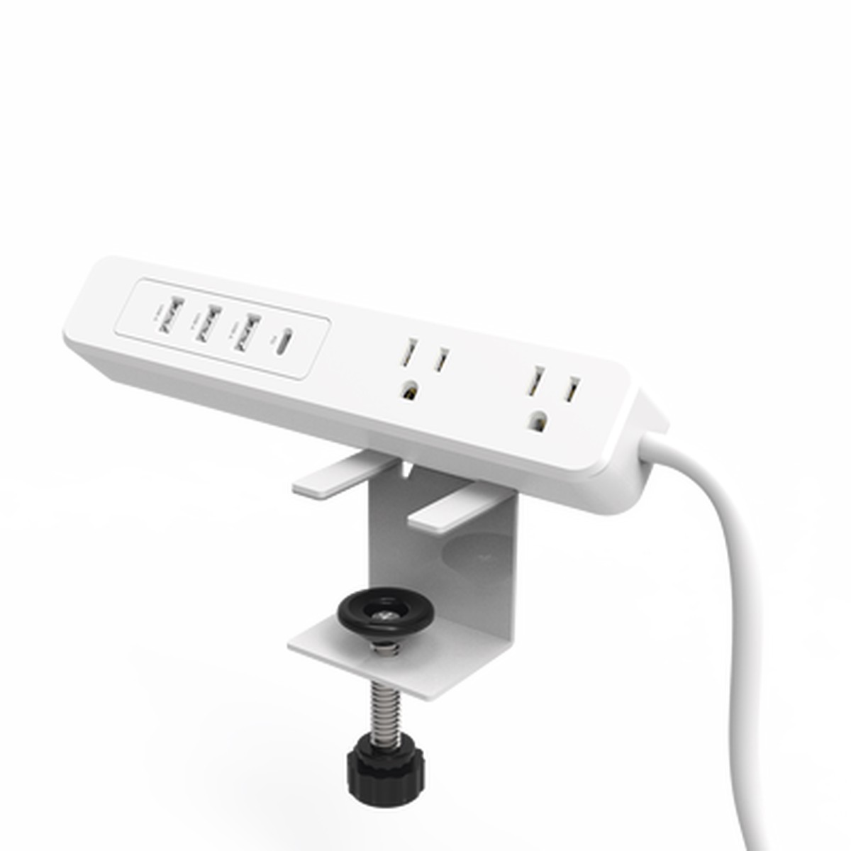 Multicontacto con Montaje para Escritorio / Carga Rpida para 65 W / 2 x Nema 5-15P / 3 x USB-A (5V @3A) / 1 x USB-C (65W)