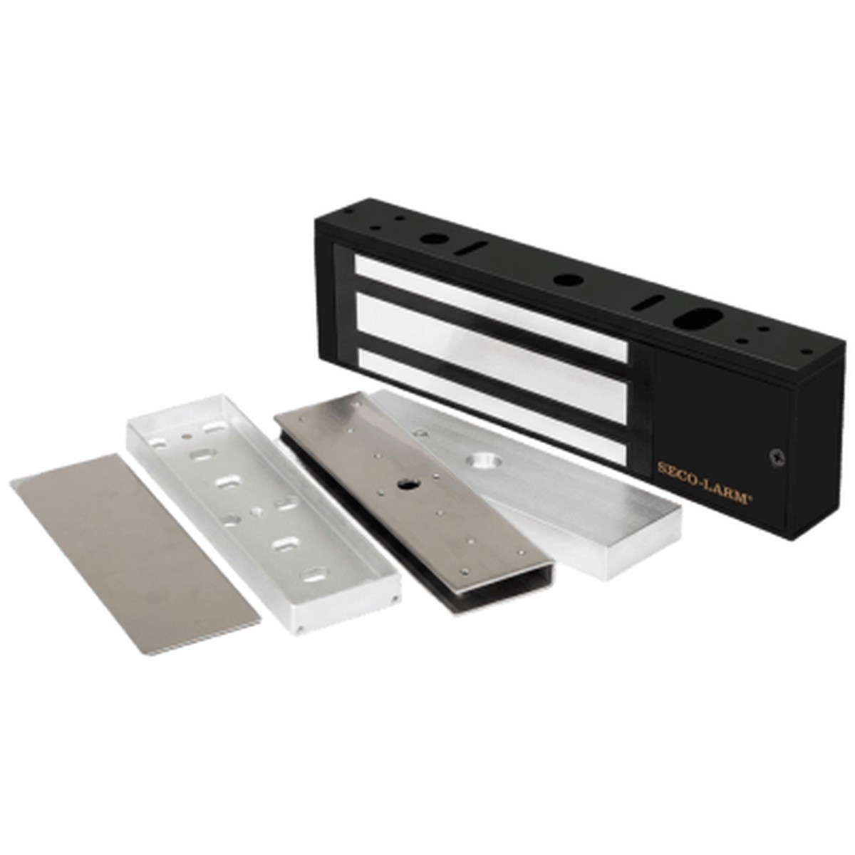 Kit Para Control de Acceso Incluye Chapa Magntica de 1200 Lbs Color Negro / Montaje En "U" Para Puerta de Cristal / Uso Interior / Certificacin UL / Diseo Elegante