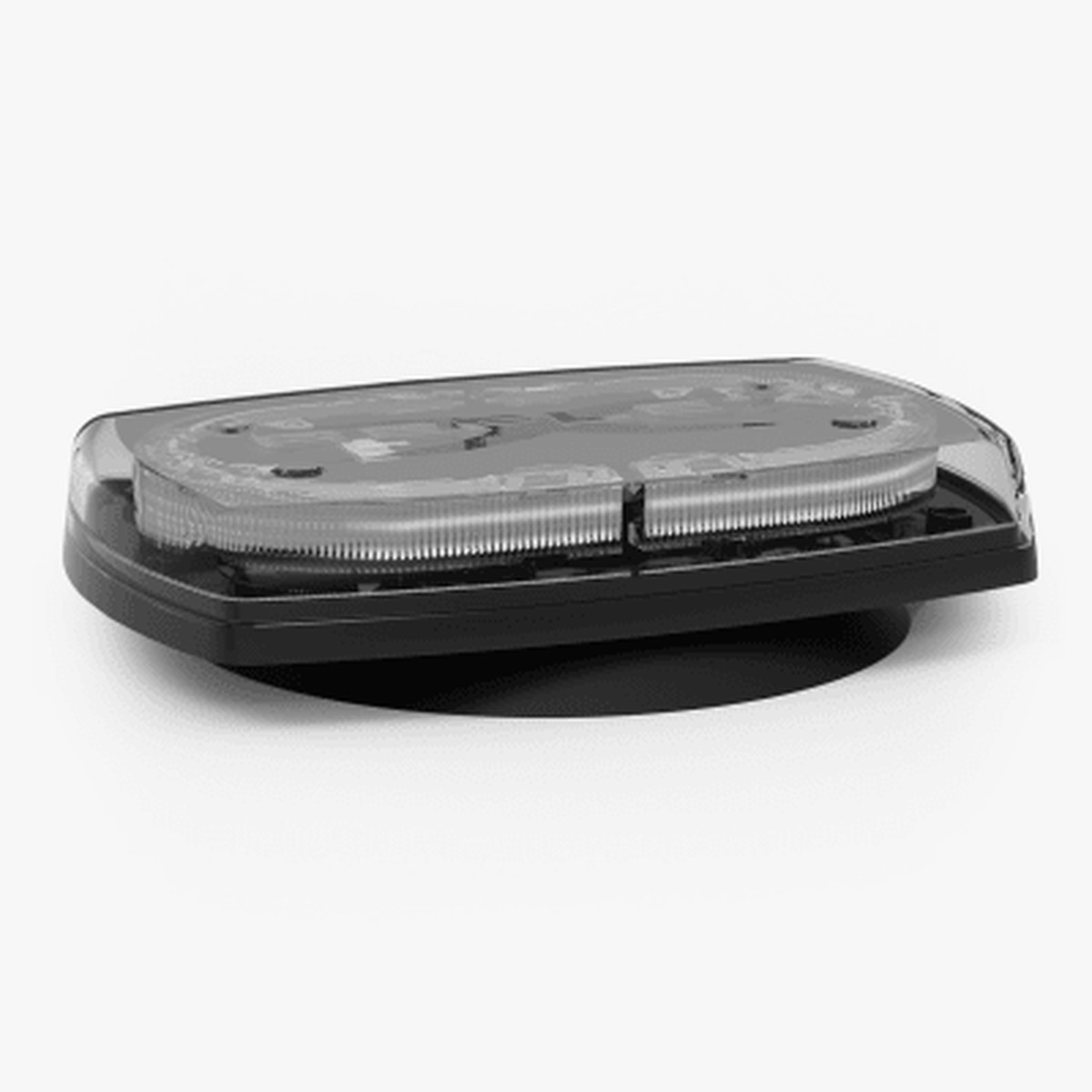Mini torreta de 48 LED 10" mbar/Claro, Lente Transparente, Imn y Encendedor de Vehculo