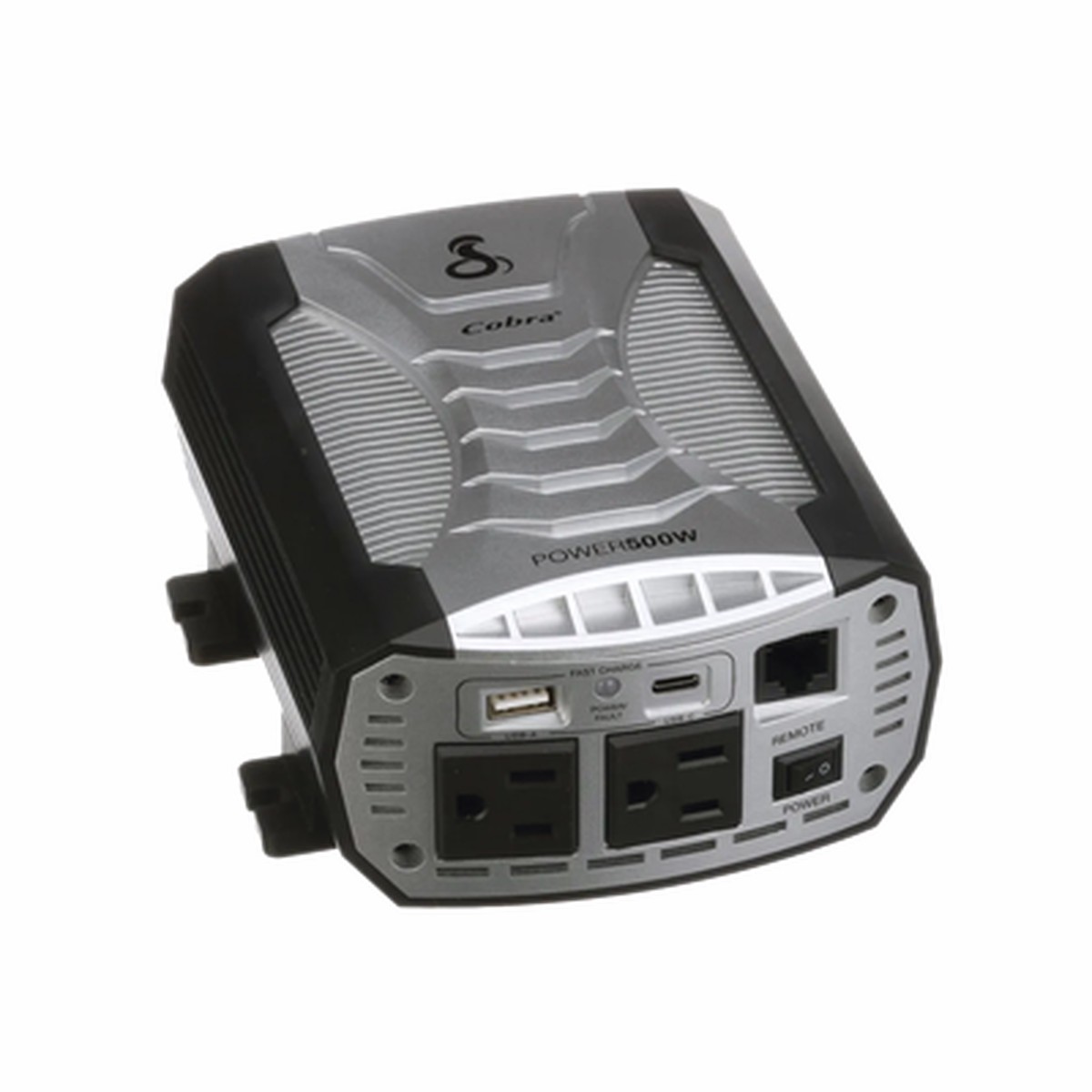 Inversor de Potencia / 500W Continuos / 1000W Pico / 2 Salidas AC GFCI / USB-A y USB-C Carga Rpida / Proteccin Pentagon / 12V DC a 115V AC