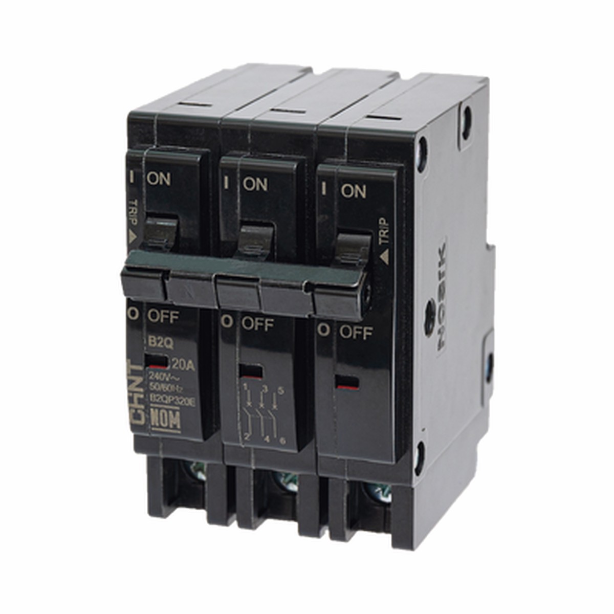 MCB - Interruptor Termomagntico Enchufable, Serie: B2Q, 3P, 40A, 240V (SKU:1002299)